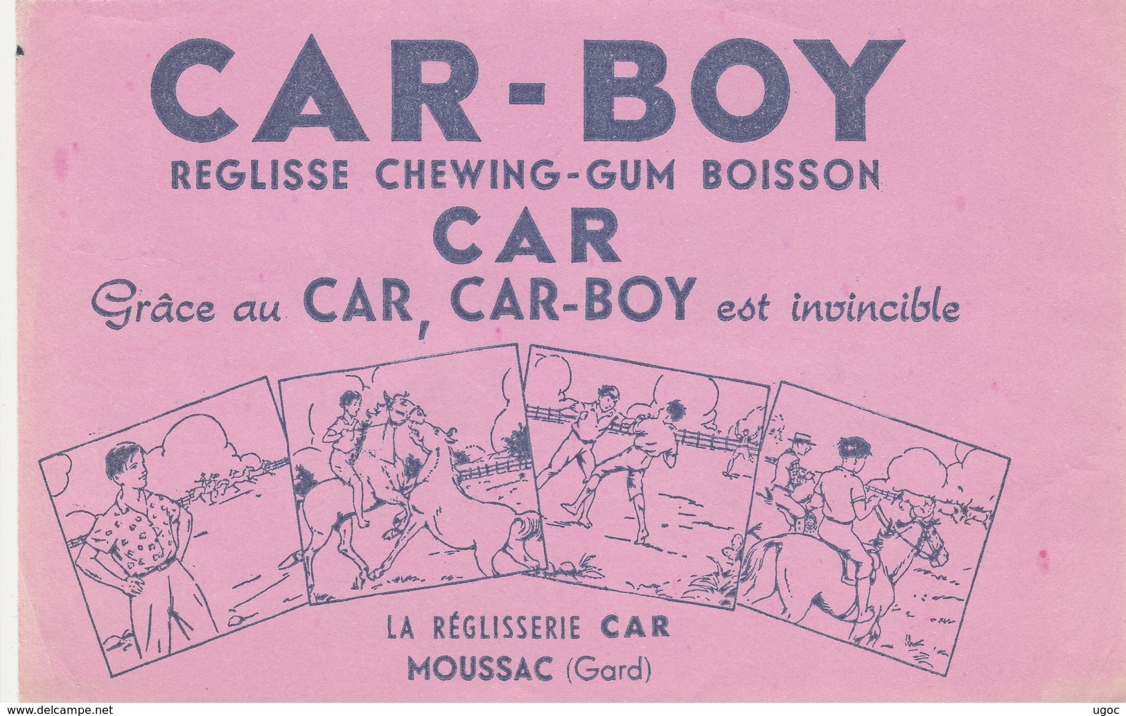 30 - BUVARD PUBLICITAIRE  CAR-BOY à MOUSSAC  - 035 - L