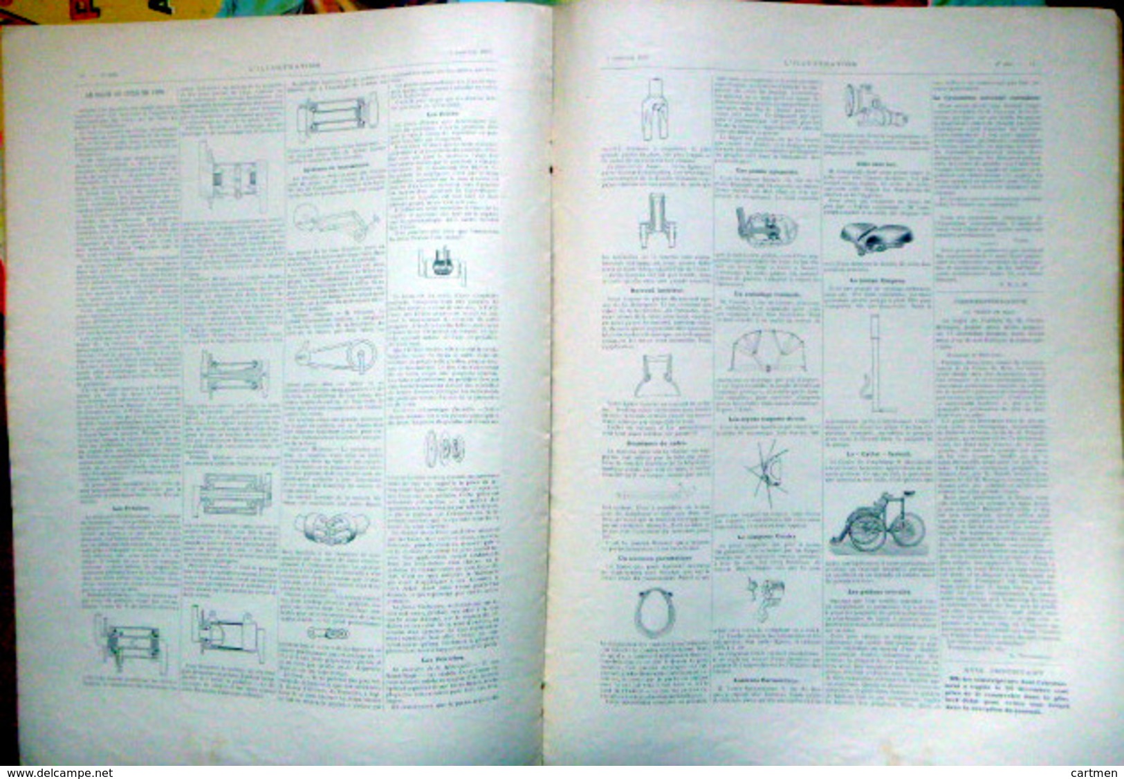 29 ILE DE SEIN REPORTAGE SUR LE PHARE APRES LA TEMPETE GRANDE GRAVURE + DOSSIER SUR LE SALON DE  LA BICYCLETTE 1896 - 1850 - 1899