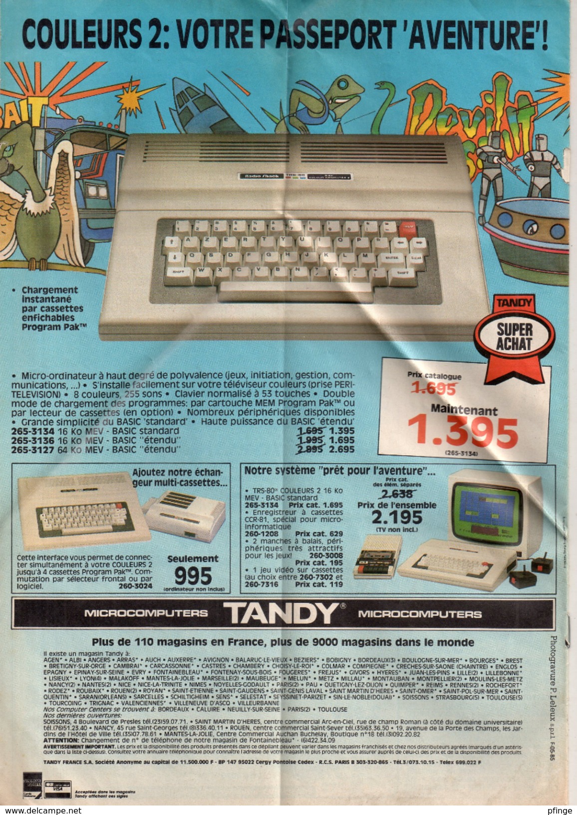 Publicité Tandy, 1985 - Advertising