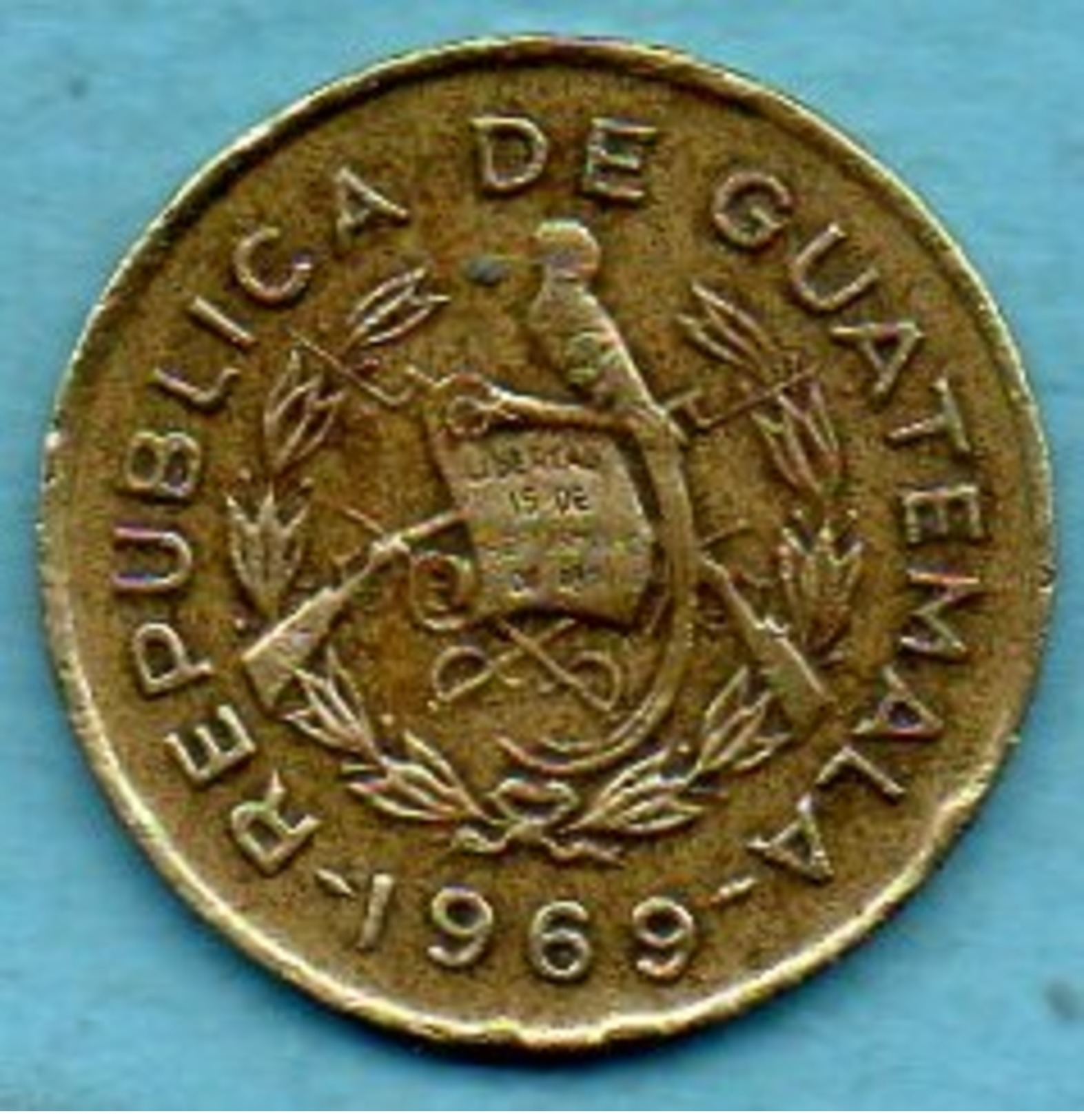 R240/  GUATEMALA  1 Centavo 1969  Km#265 - Guatemala