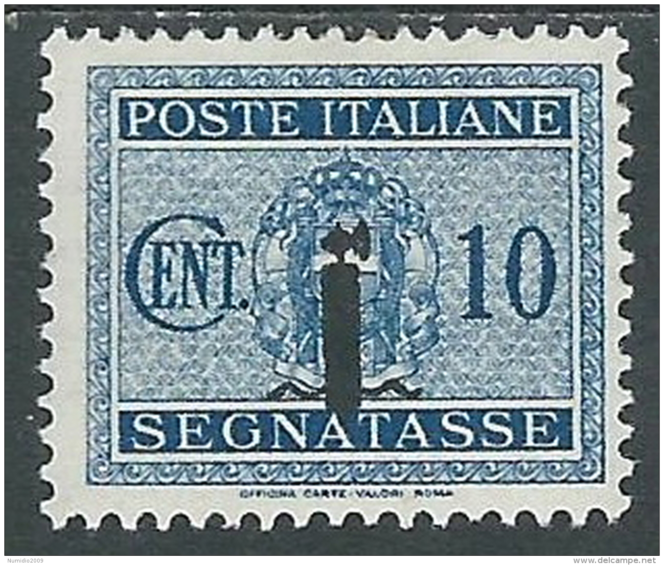 1944 RSI SEGNATASSE FASCETTO 10 CENT MH * - P41-8 - Portomarken