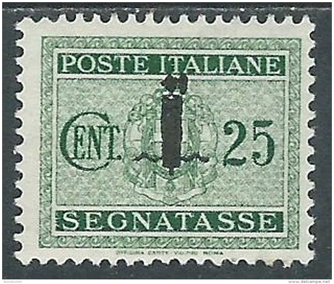 1944 RSI SEGNATASSE FASCETTO 25 CENT MH * - P41-7 - Taxe