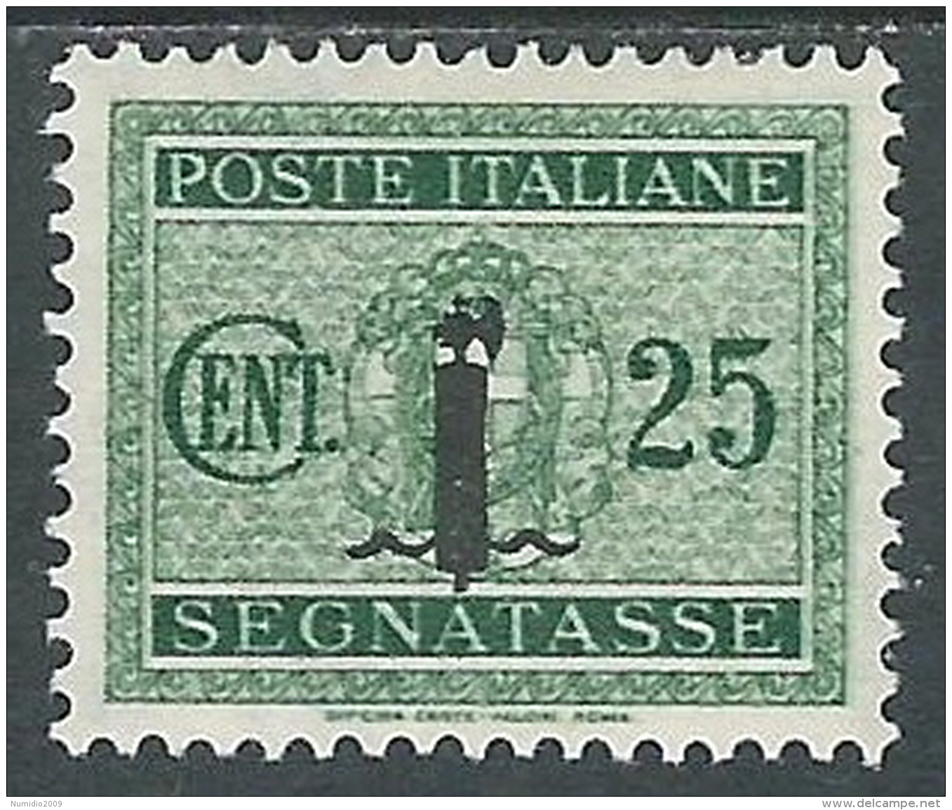 1944 RSI SEGNATASSE FASCETTO 25 CENT MH * - P41-8 - Portomarken