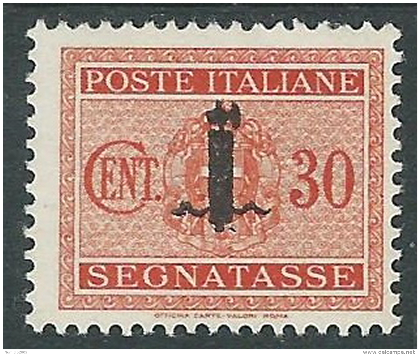 1944 RSI SEGNATASSE FASCETTO 30 CENT MH * - P41-10 - Portomarken