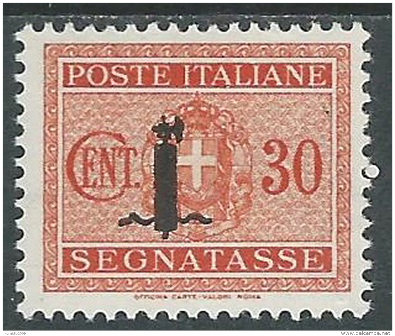 1944 RSI SEGNATASSE FASCETTO 30 CENT MH * - P41-9 - Taxe