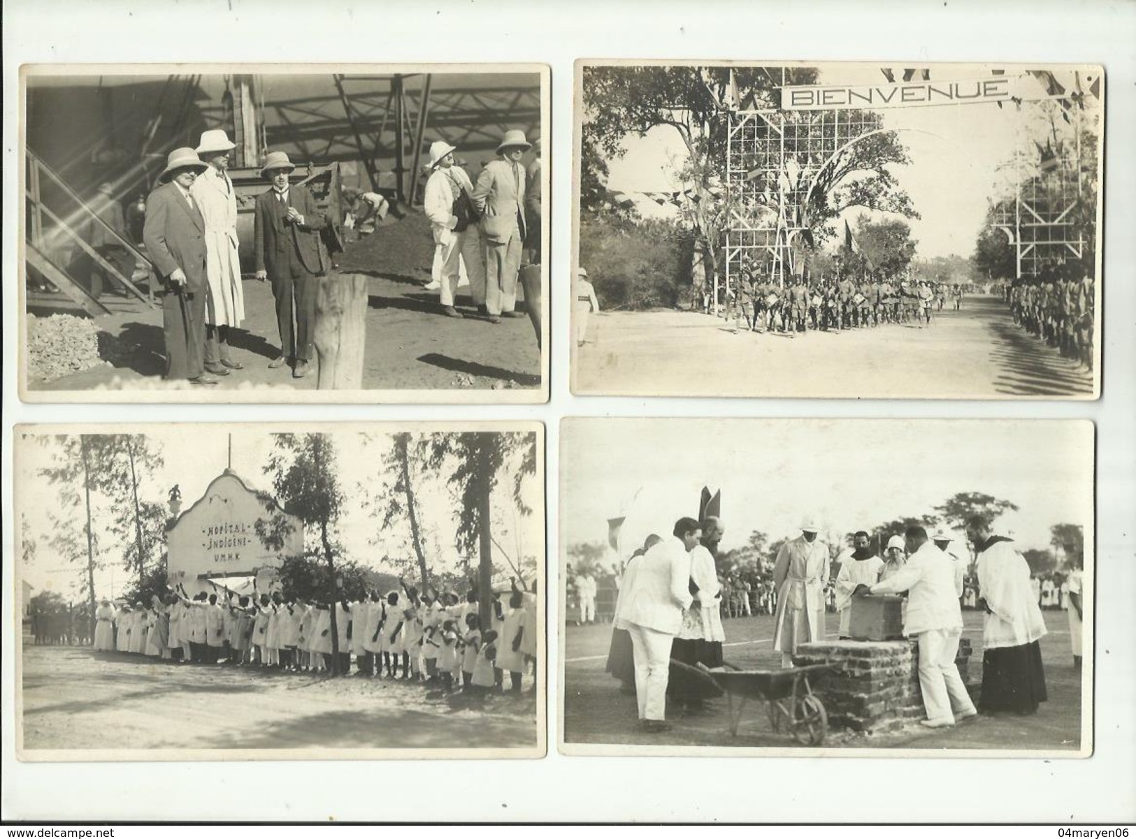 -*72 x fotokaart  -  *- "".Bezoek van Koning ALBERT I en Koningin ELISABETH aan Belgisch Congo - 1928  ""