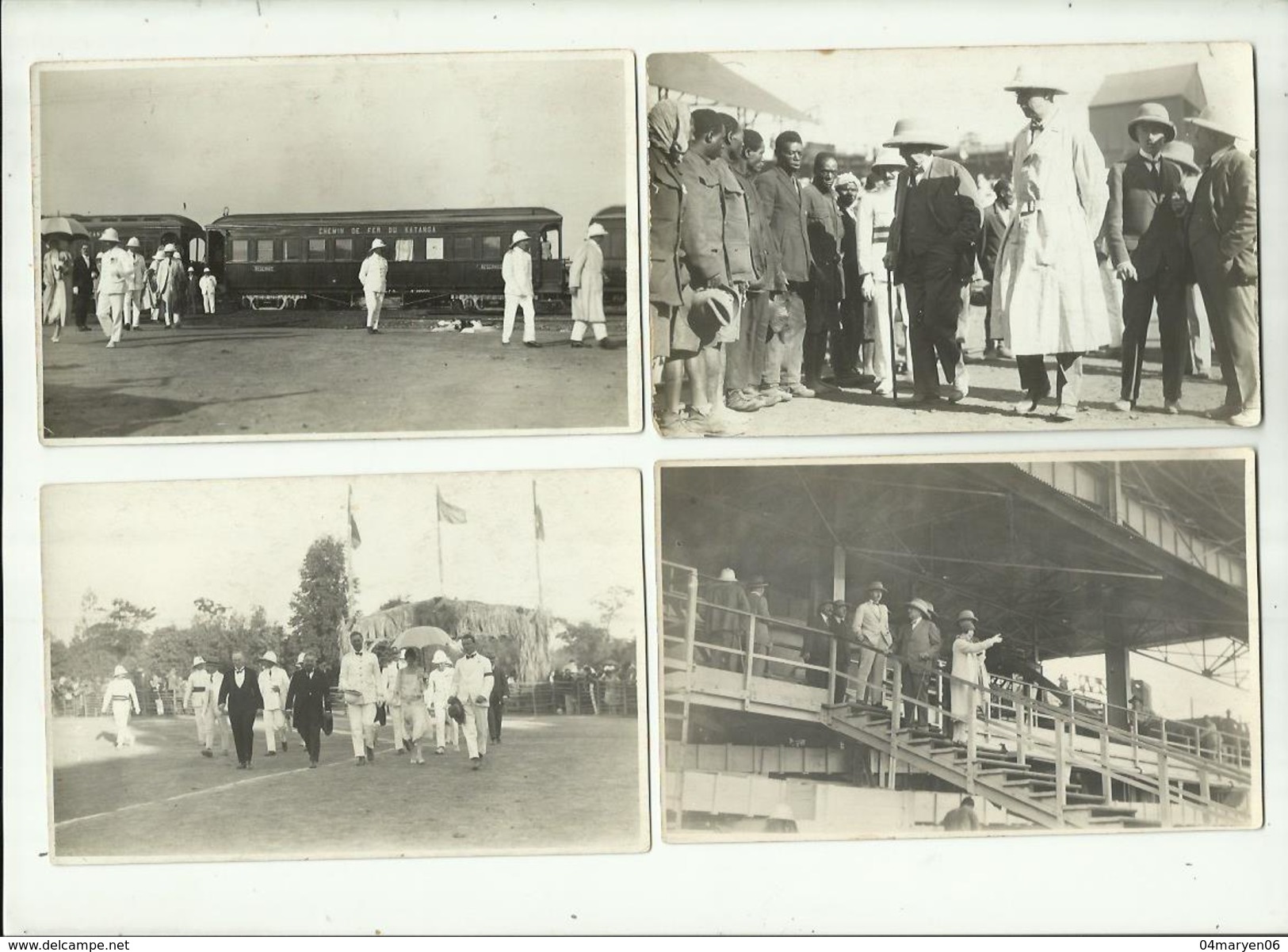 -*72 x fotokaart  -  *- "".Bezoek van Koning ALBERT I en Koningin ELISABETH aan Belgisch Congo - 1928  ""