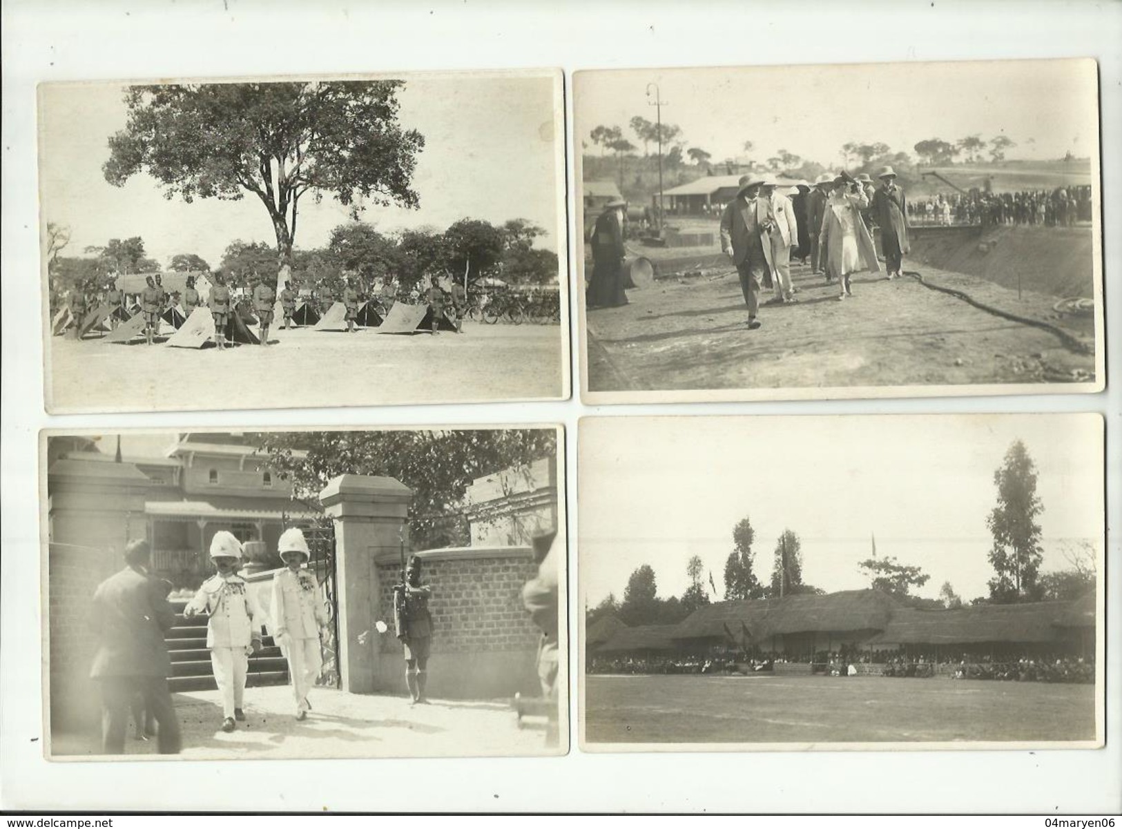 -*72 x fotokaart  -  *- "".Bezoek van Koning ALBERT I en Koningin ELISABETH aan Belgisch Congo - 1928  ""