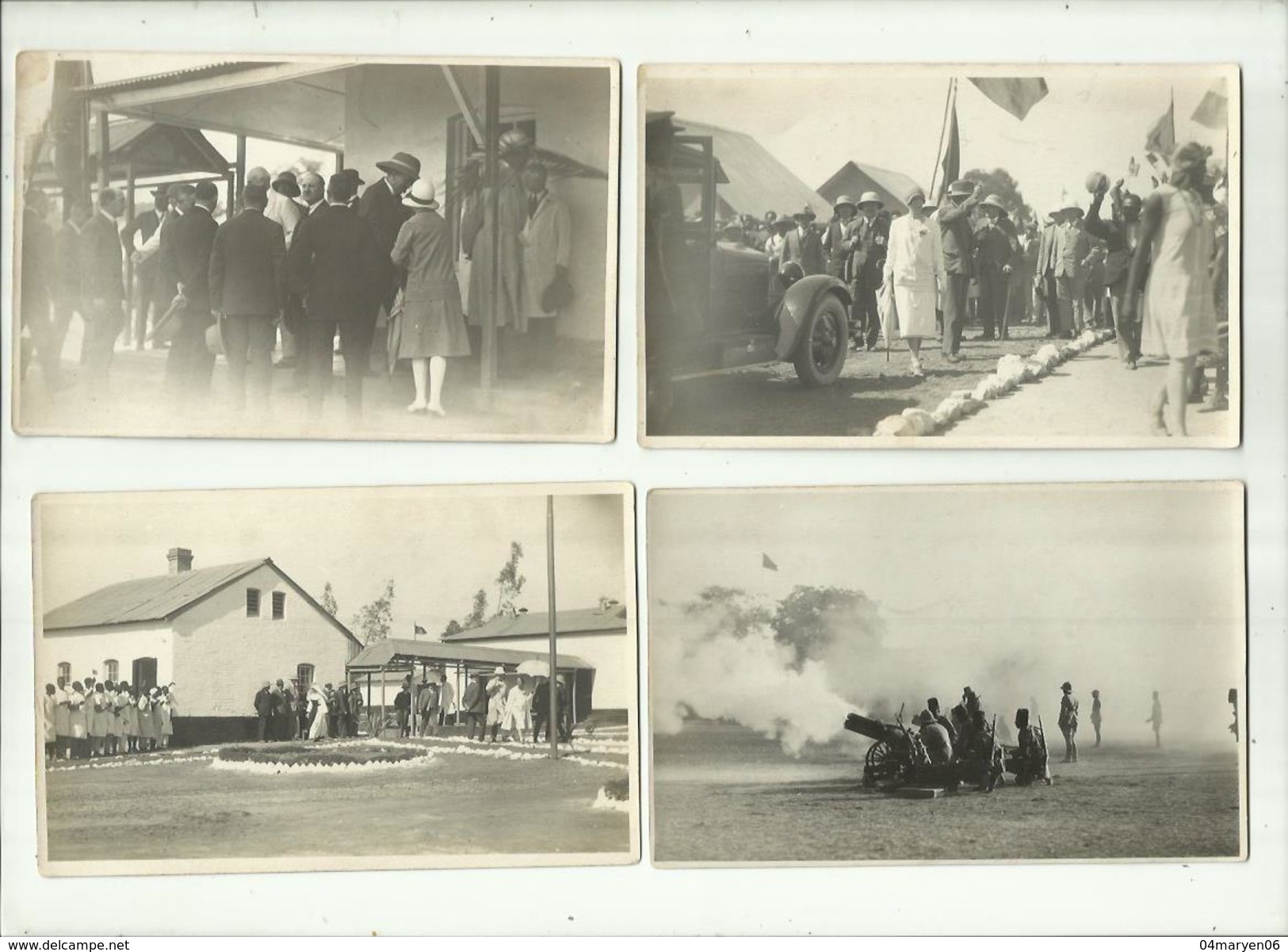 -*72 x fotokaart  -  *- "".Bezoek van Koning ALBERT I en Koningin ELISABETH aan Belgisch Congo - 1928  ""