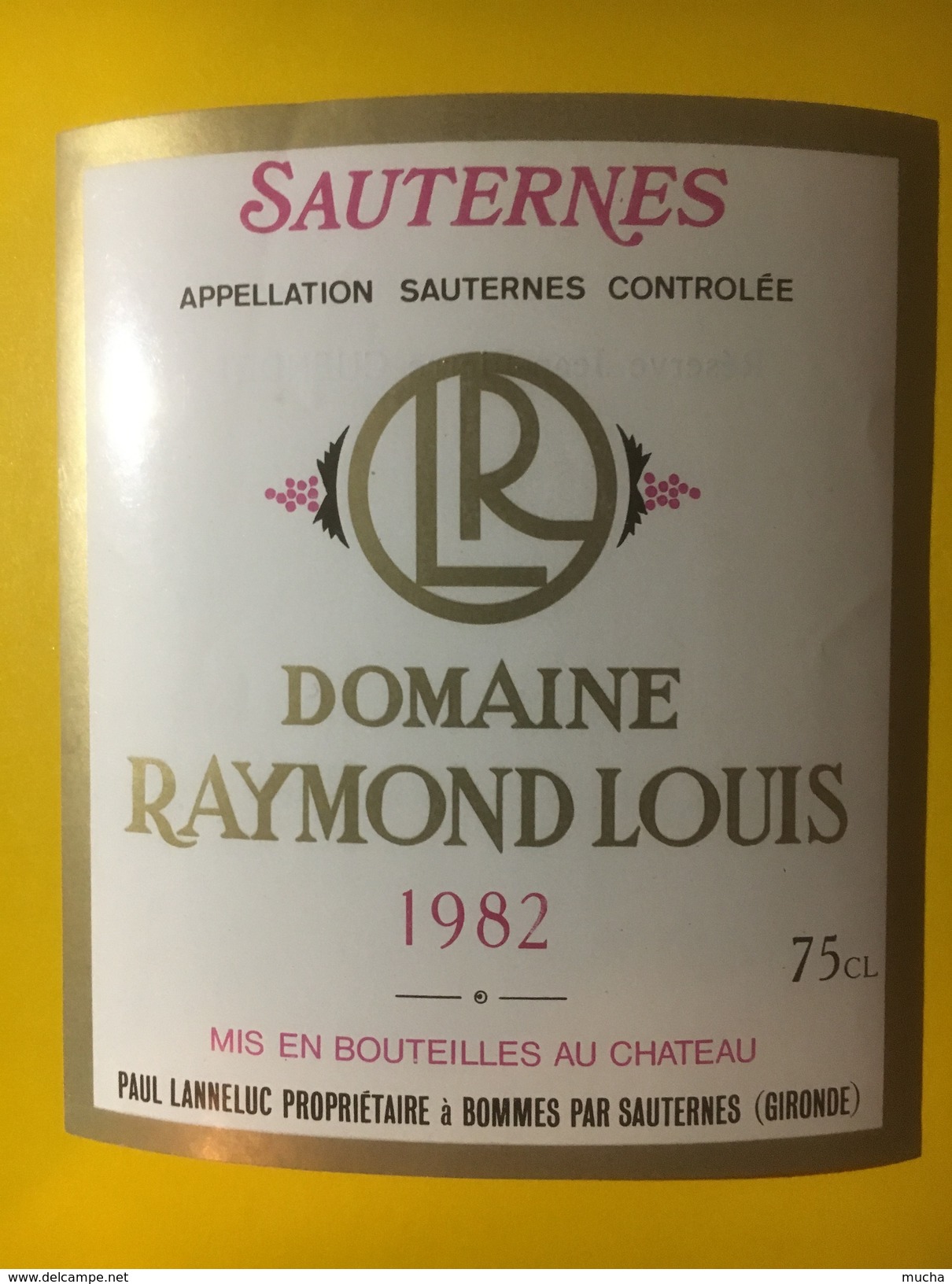 3382 - Domaine Raymond Louis 1982 - Bordeaux