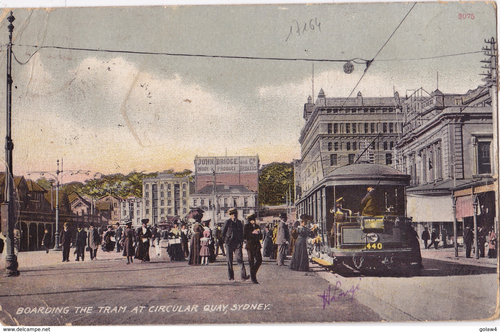 17164# NEW SOUTH WALES CARTE POSTALE TRAMWAY Obl SYDNEY 1907 AUSTRALIE TAXE LA ROCHE SUR YON VENDEE - Covers & Documents