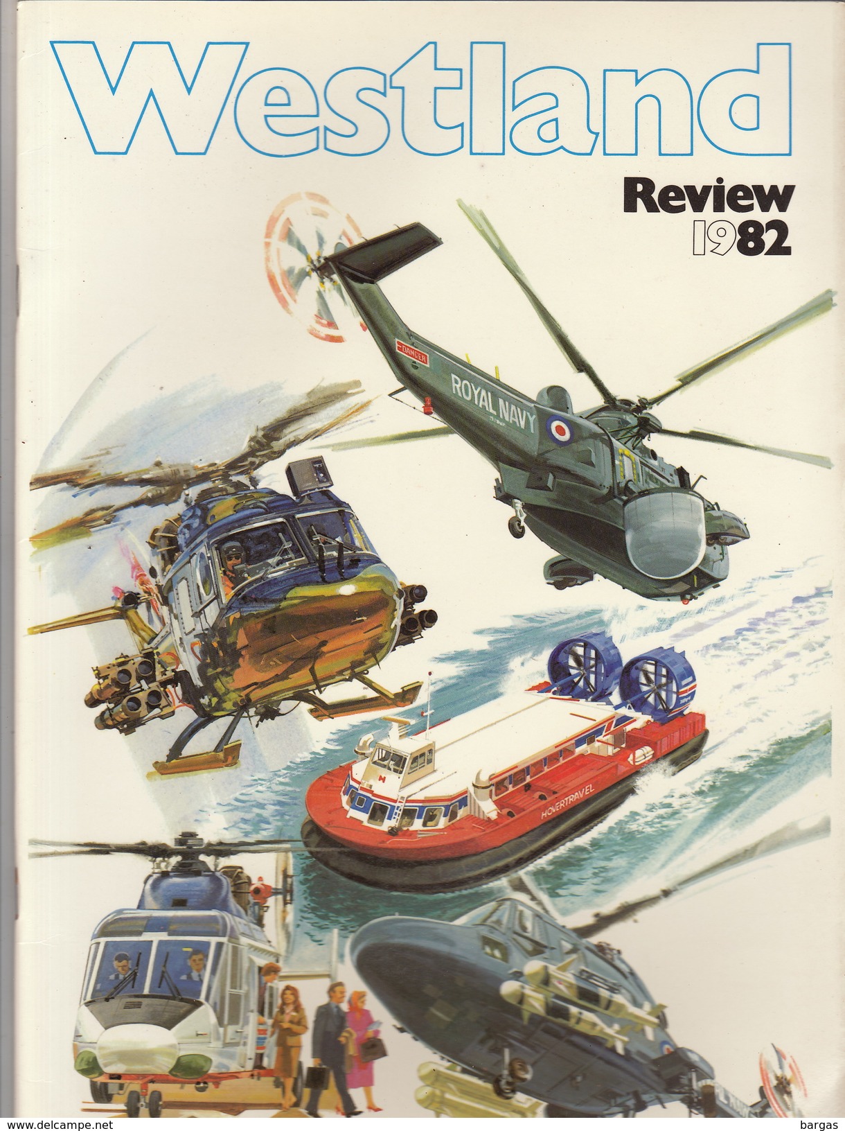 Catalogue Brochure Officiel WESTLAND Hélicoptère Militaire Hovercraft  1982 - Aviation