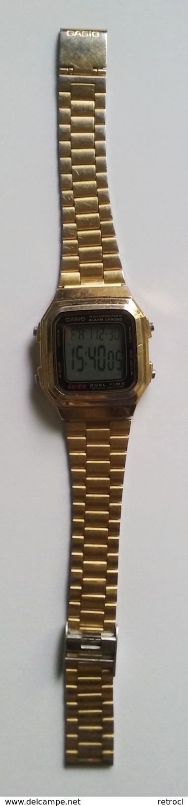 CASIO A178W Gold Quartz Men Watch - Montres Modernes