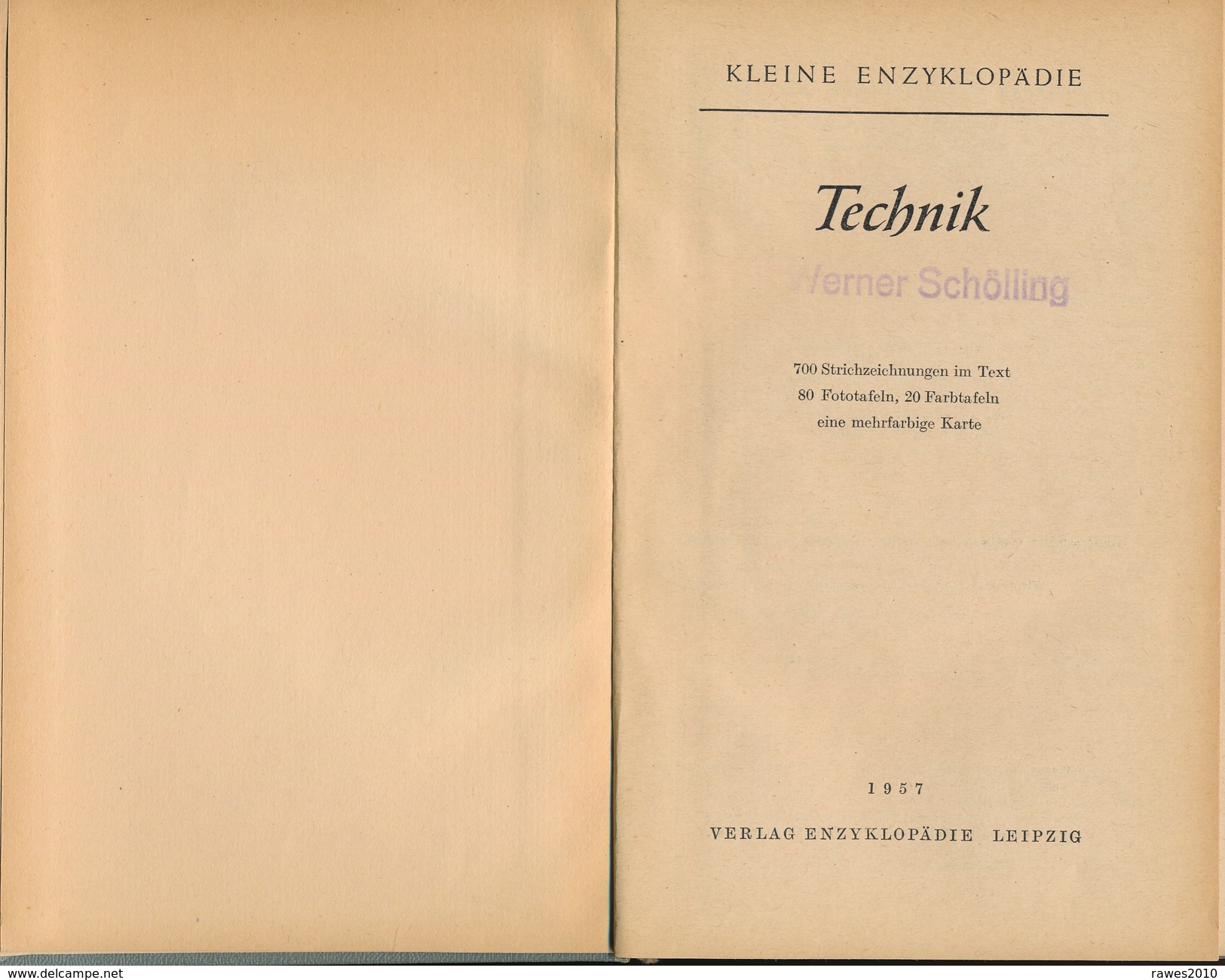 Buch: Kleine Enzyklopädie Technik Verlag Enzyklopädie Leipzig 1957 941 Seiten - Technical