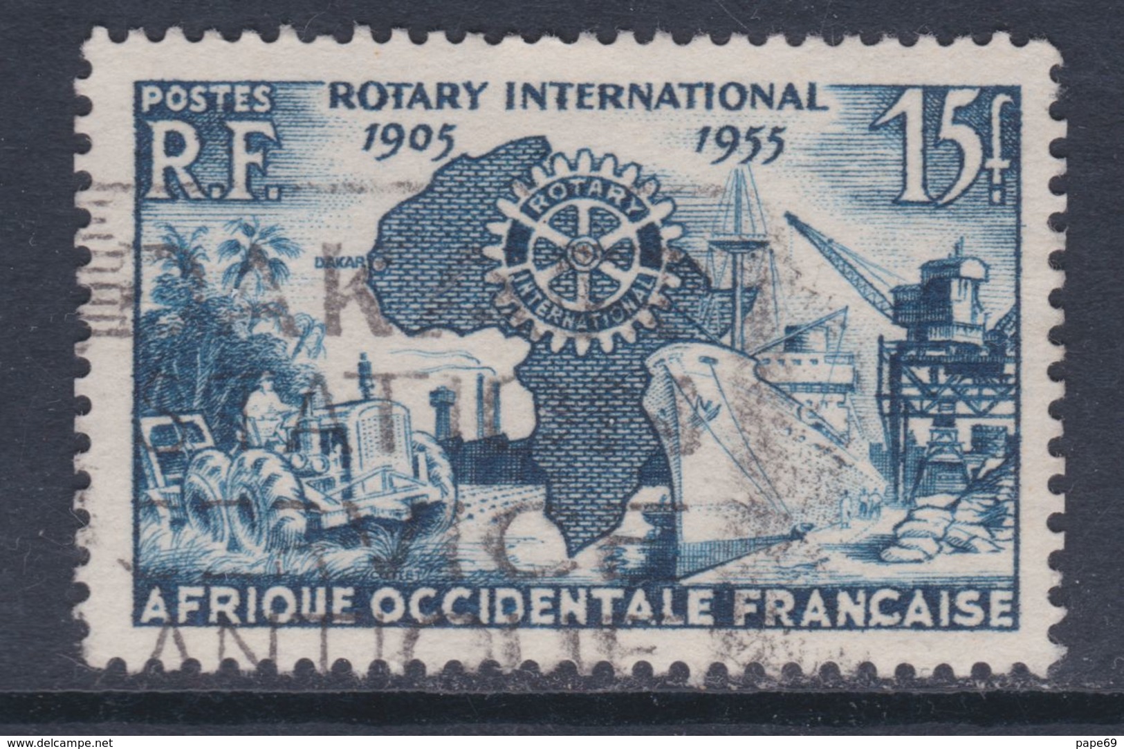 A. O. F. N° 53  O Cinquantenaire Du Rotary International Oblitération Légère Sinon  TB - Used Stamps