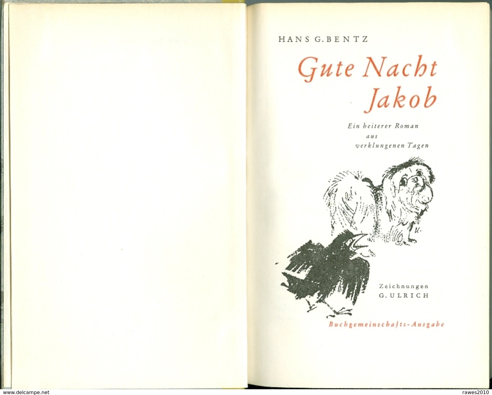 Buch: Bentz: Gute Nacht Jakob Sigbert Mohn Verlag Gütersloh 1954 - Humor