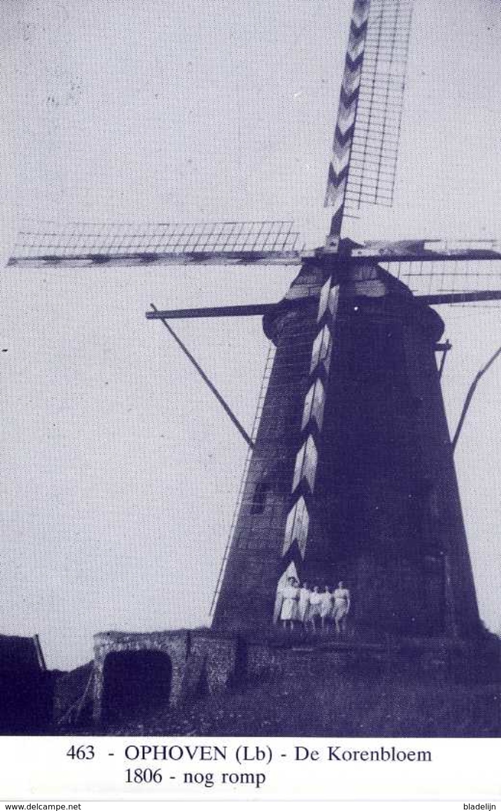 OPHOVEN Bij Kinrooi (Limburg) - Molen/moulin - Blauwe Prentkaart Ons Molenheem Van Molen De Korenbloem (naar Oude Foto) - Kinrooi