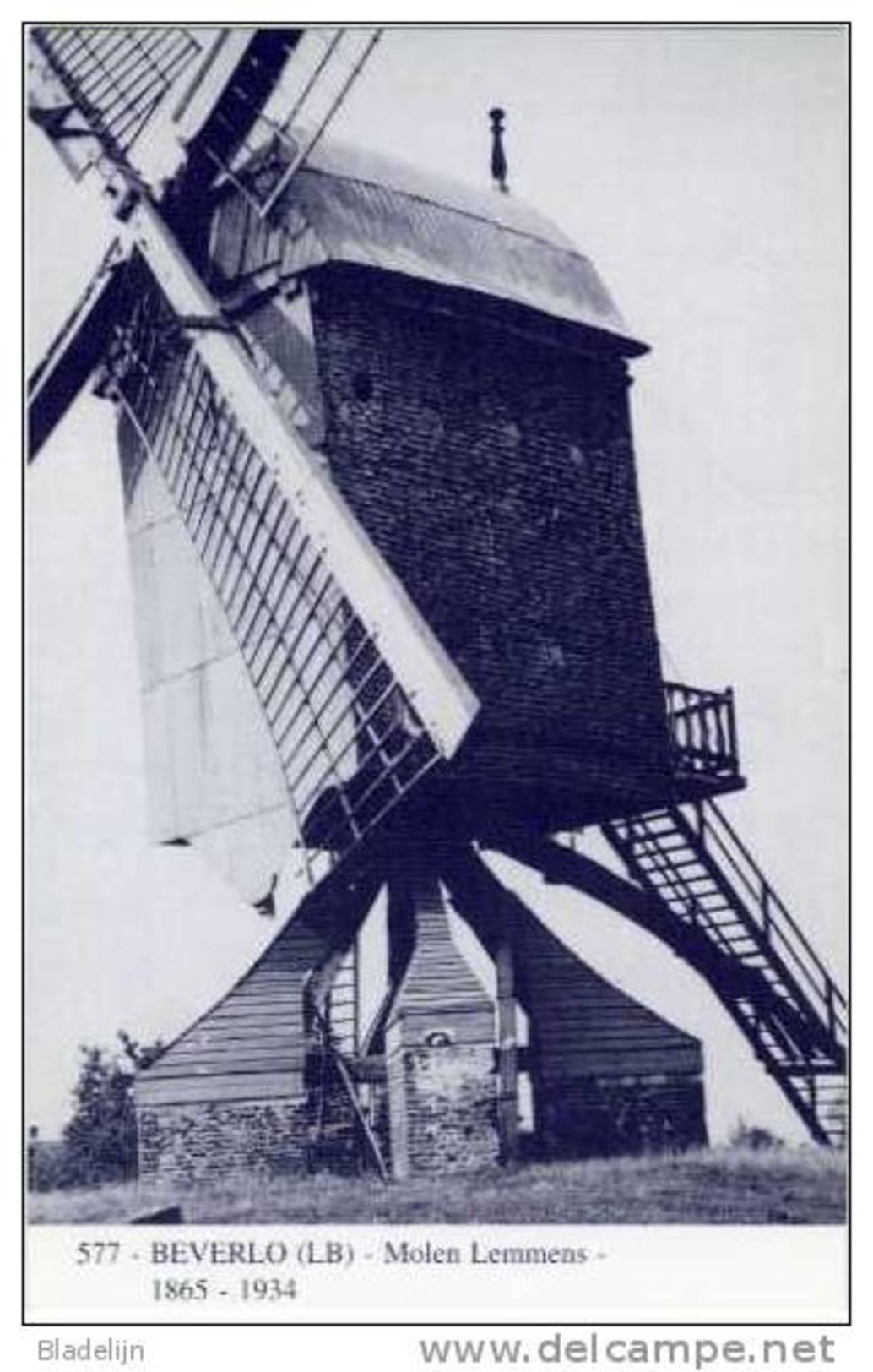 BEVERLO Bij Beringen (Limburg) - Molen/moulin - Blauwe Prentkaart Ons Molenheem Van Molen Lemmens (naar Oude Foto) - Beringen