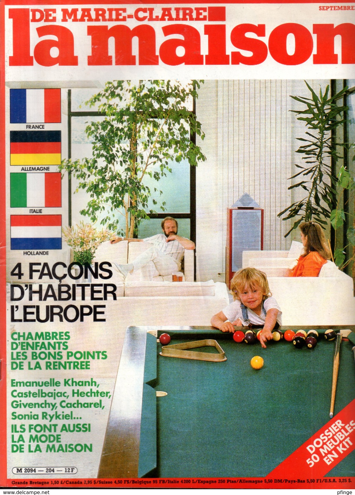 La Maison De Marie-Claire N°204, Septembre 1984 - Home Decoration