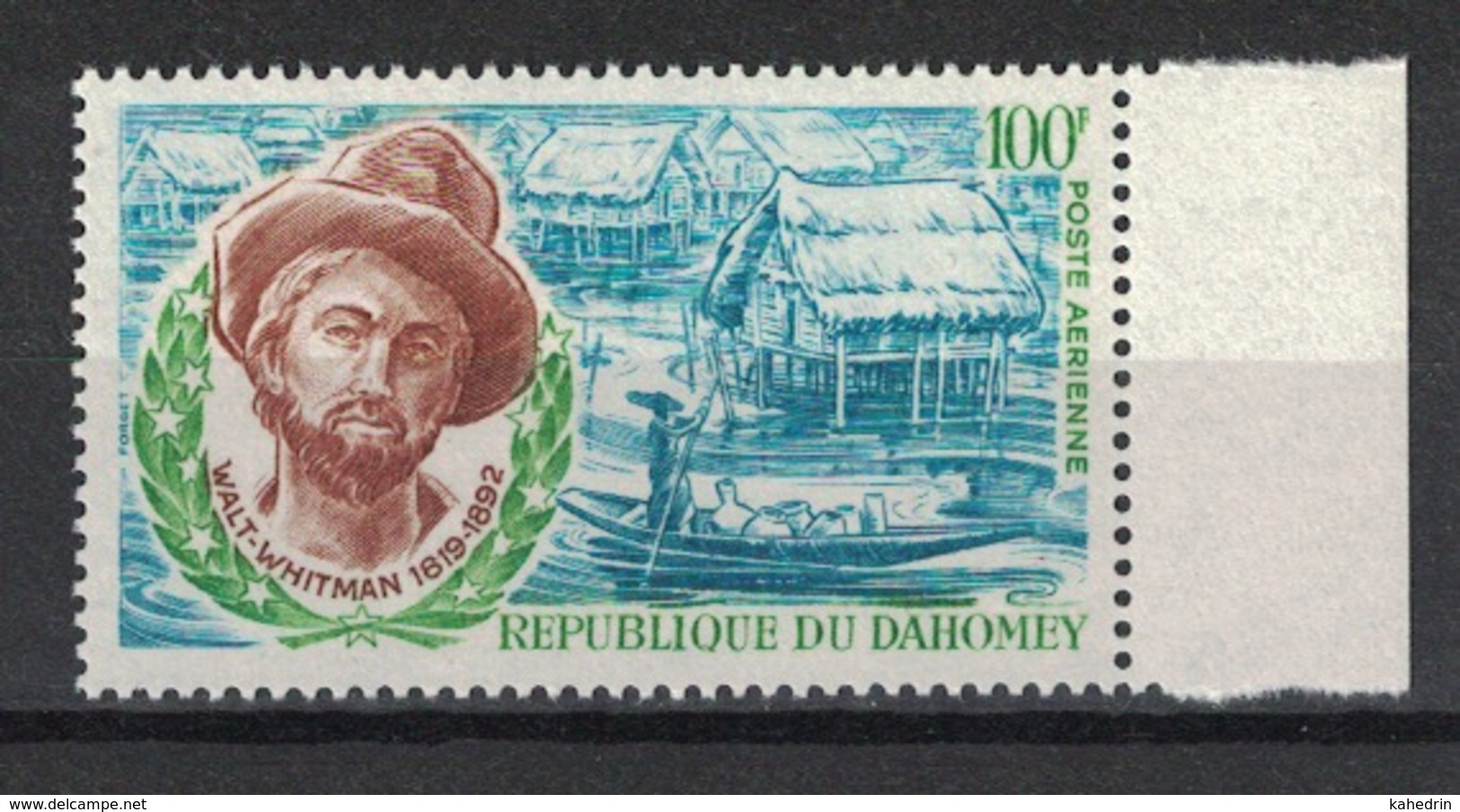 Dahomey 1970, Walt Whitman **, MNH - Bénin – Dahomey (1960-...)