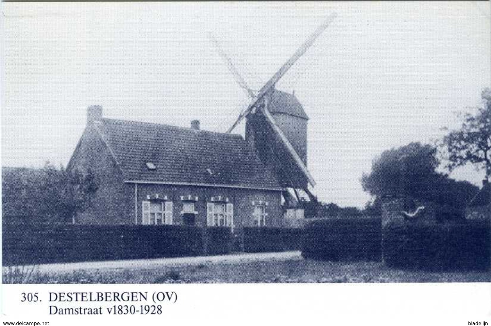 DESTELBERGEN (O.-Vl.) - Molen/moulin - Blauwe Prentkaart Ons Molenheem Van De Verdwenen Molen De Clercq - Destelbergen