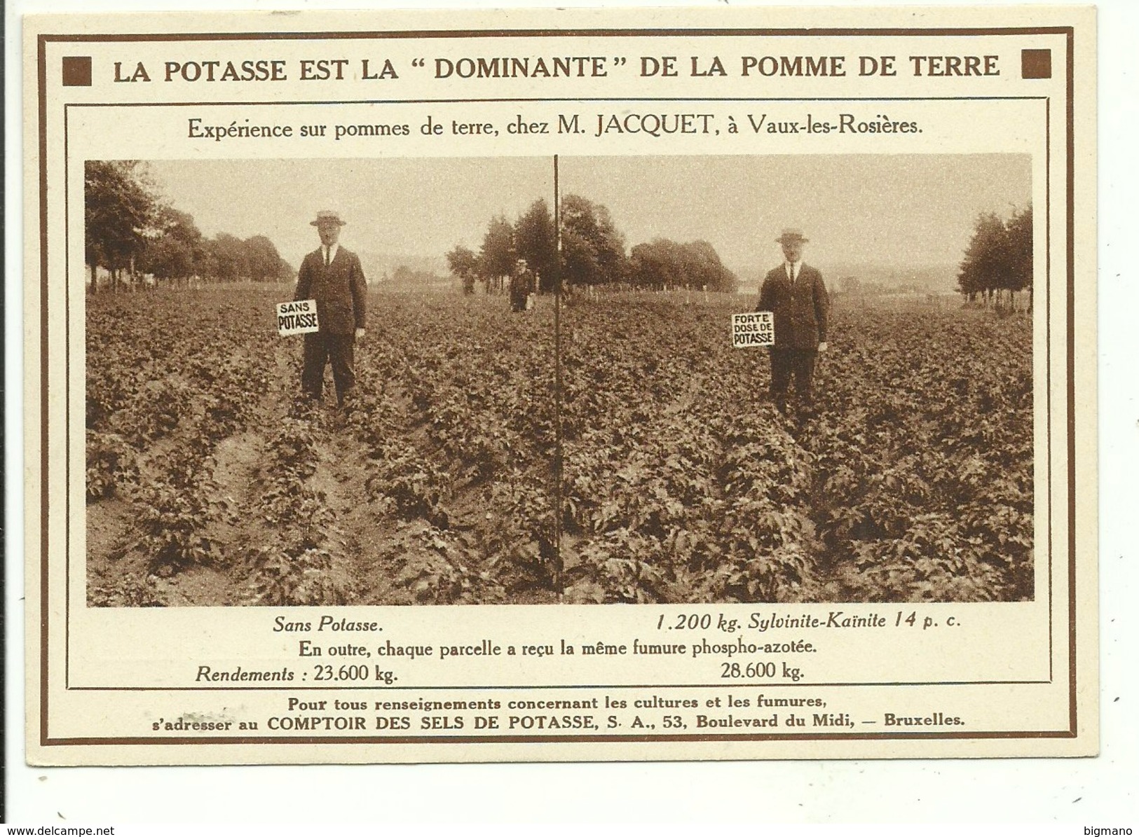 Vaux Les Rosieres La Potasse ( Carte Publicitaire ) - Vaux-sur-Sûre