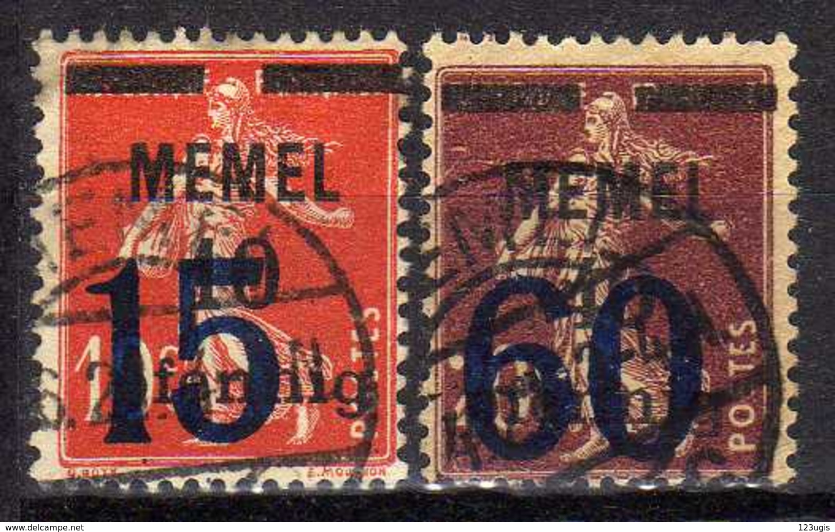 Memel 1921 Mi 34-35, Gestempelt [280117L] - Memelgebiet 1923