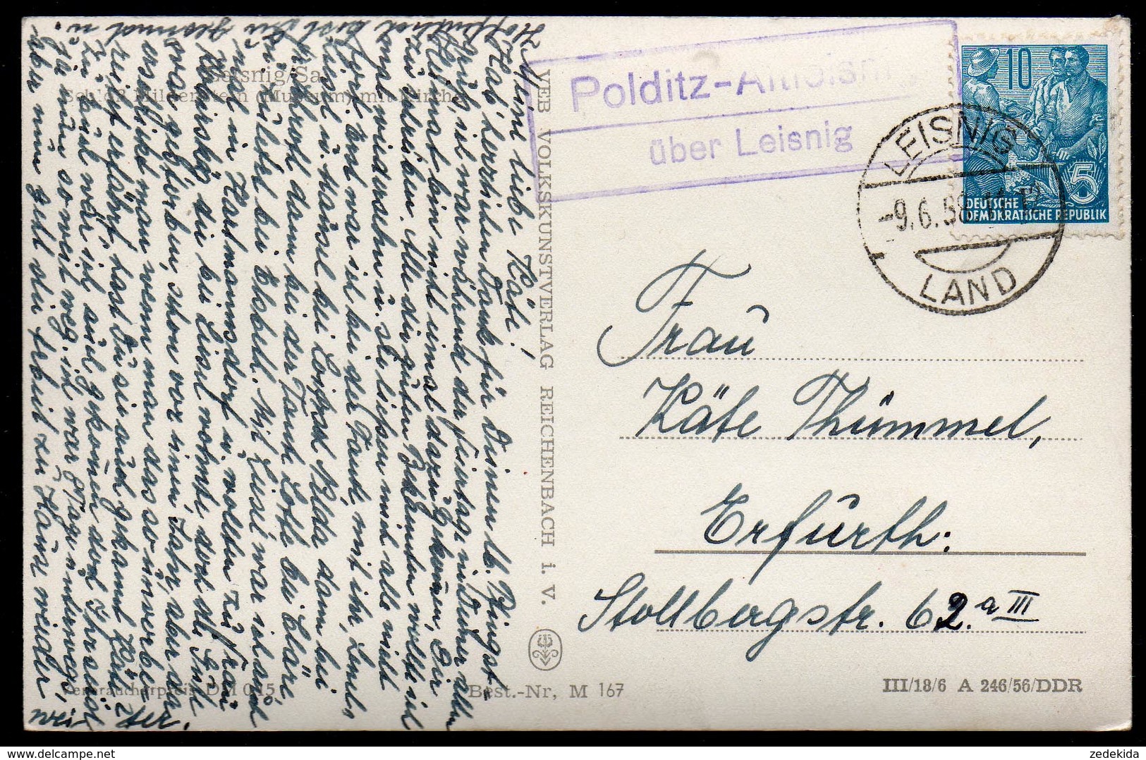 A0218 - Alte Foto Ansichtskarte - Leisnig - Landpoststempel Landpost - Gel 1958 - Leisnig