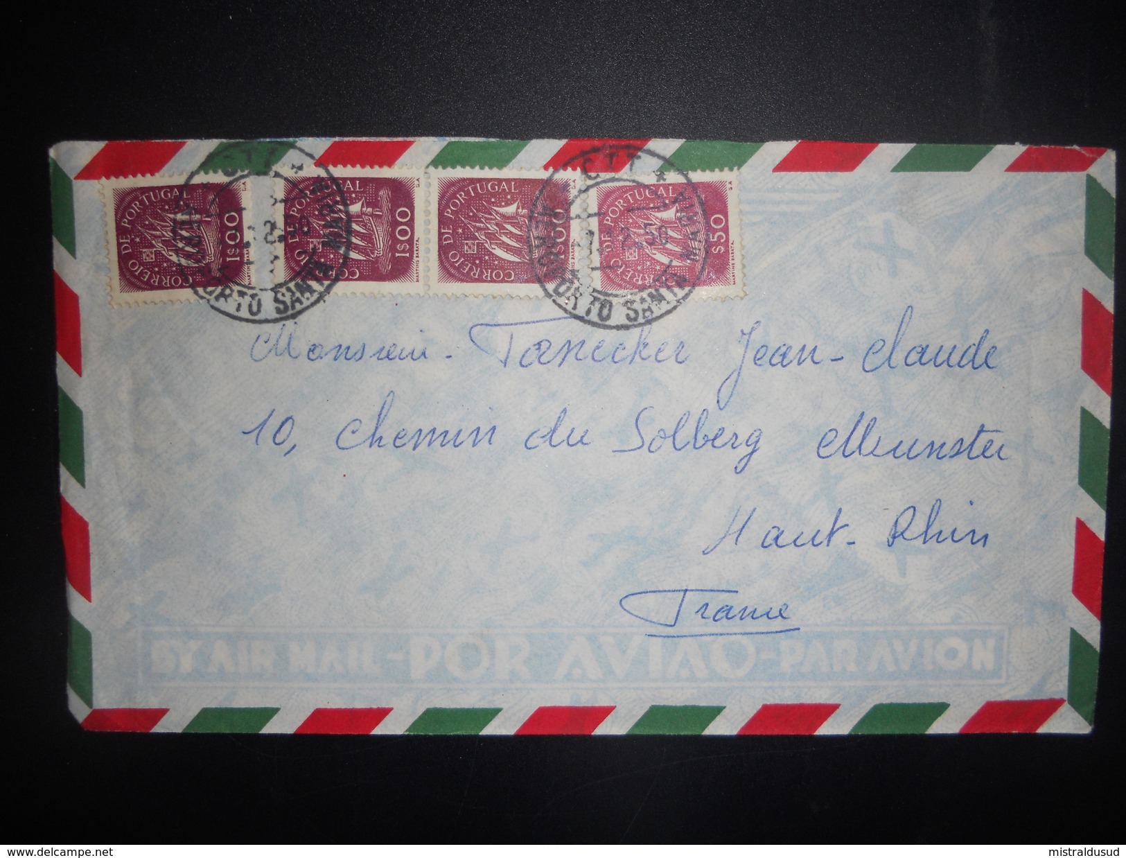 Portugal Lettre De Lisboa 1950 Pour Munster - Lettres & Documents