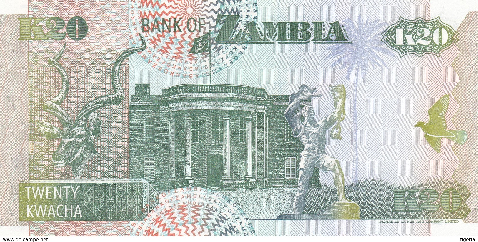 ZAMBIA  20 KWACHA  1992    FDS - Zambie