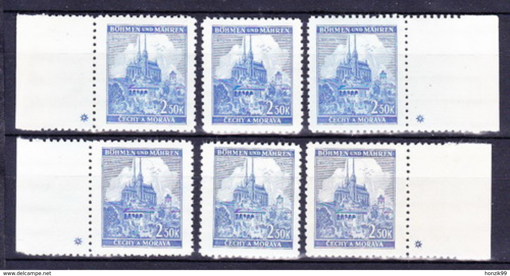 Boheme Et Moravie 1941 Mi 71 (Yv 54), (MNH) **, Bleu Et Ultramarine - Unused Stamps