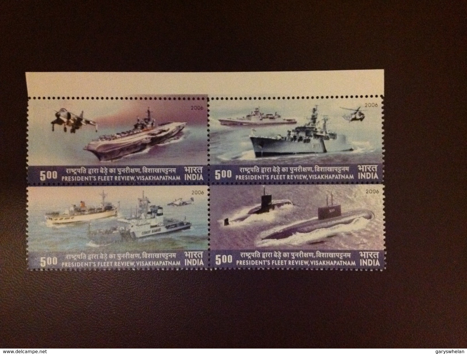 India 2006 Fleet Review Ships MNH - Unused Stamps