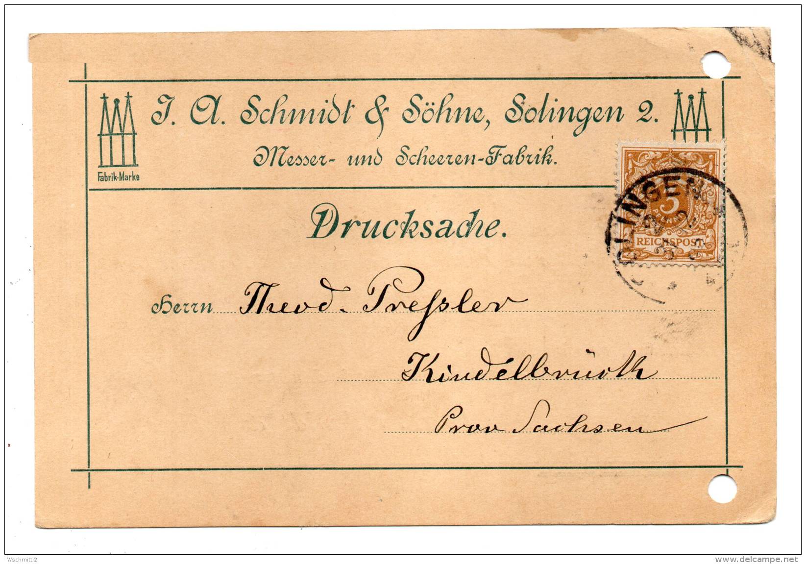 DR Private Postkarte SOLINGEN - KINDELBRÜCK Mit 45 C Oder D  31.12.98; Rs Bedruckt - Sonstige & Ohne Zuordnung