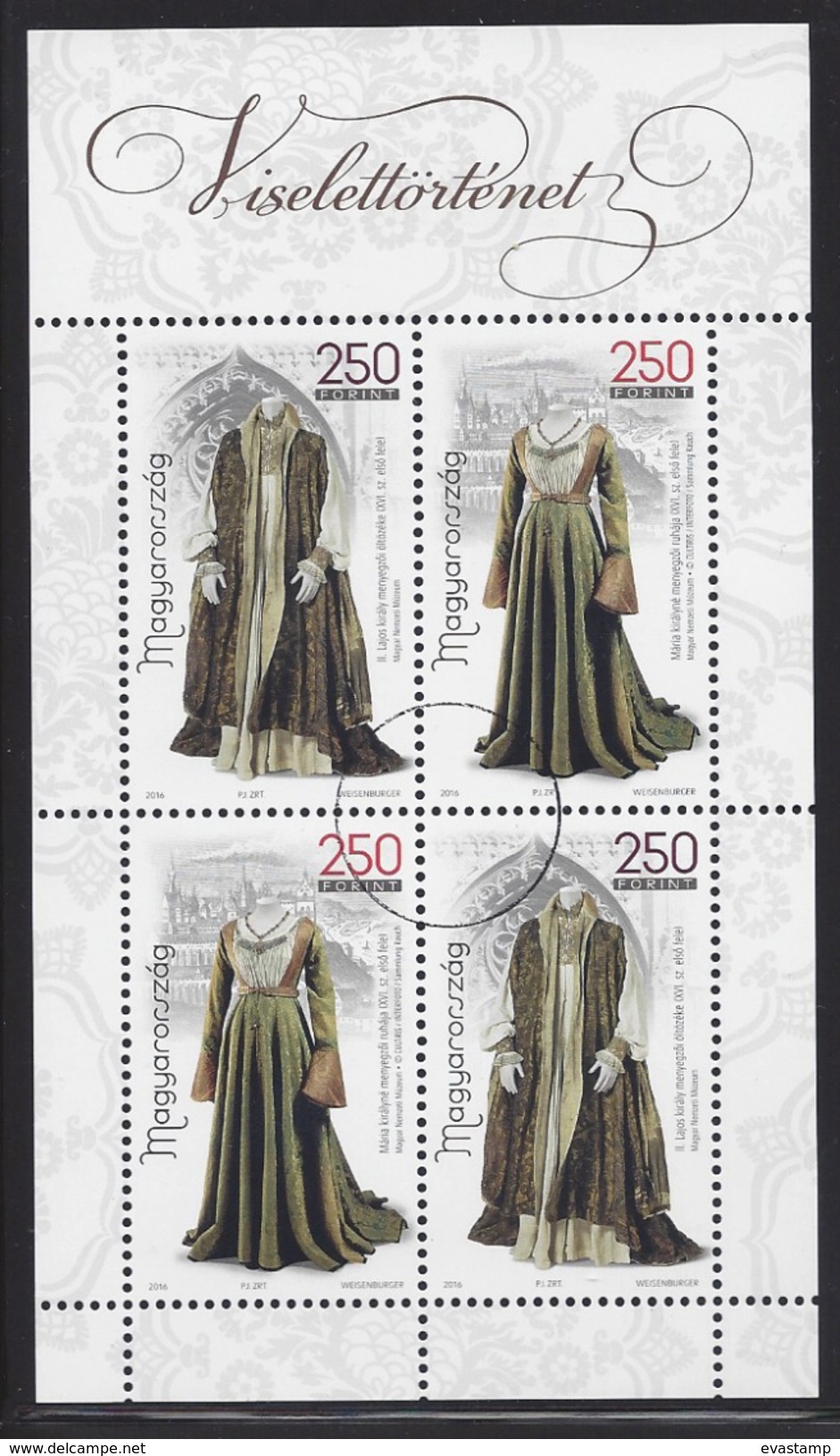 HUNGARY - 2016. SPECIMEN S/S - History Of Clothing I. / Wedding Garments Of King Louis II. And Queen Mary - Essais, épreuves & Réimpressions