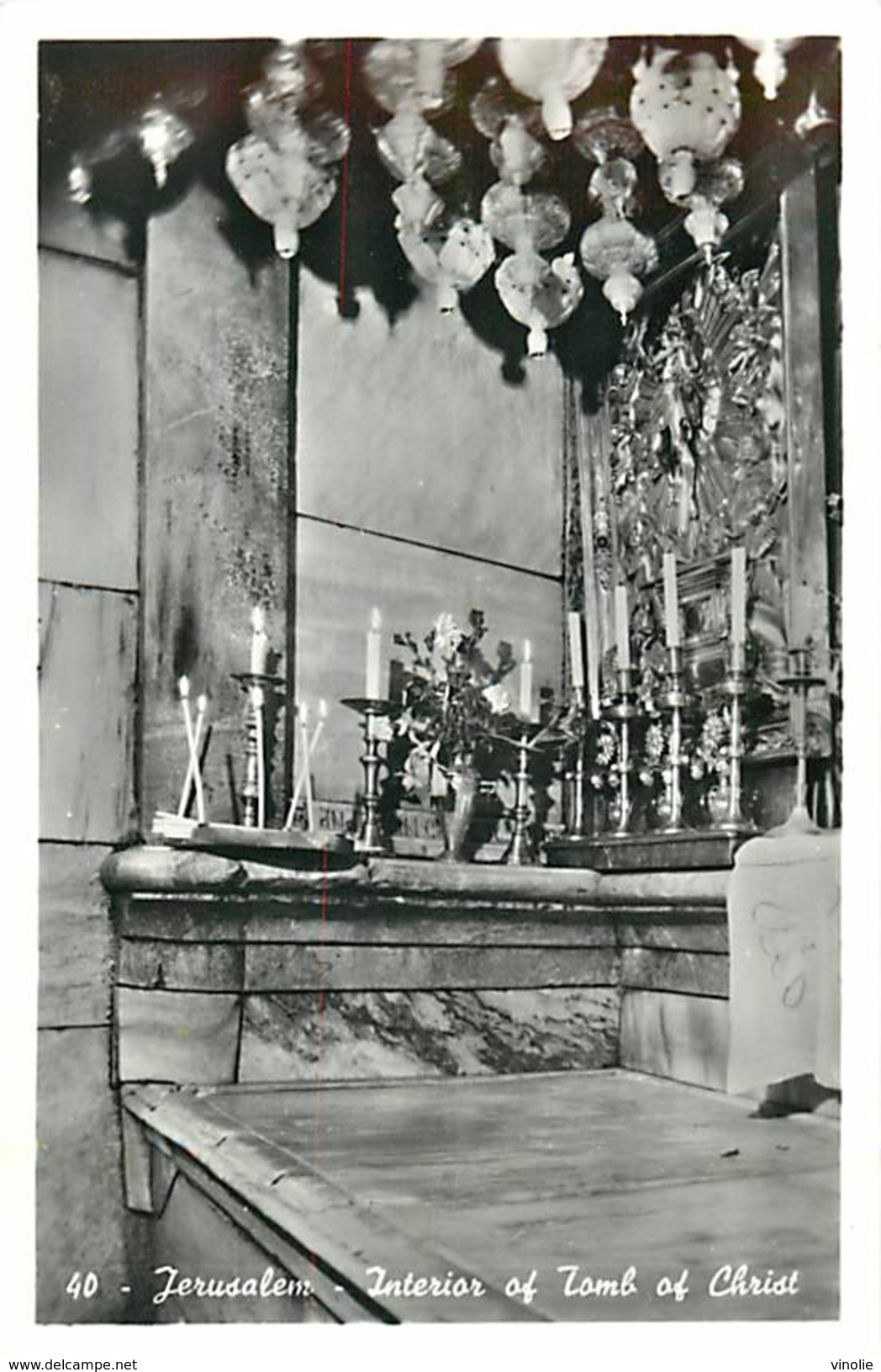 A-17-1760   : JERUSALEM.  INTERIOR OF TOMB OF CHRIST - Palästina