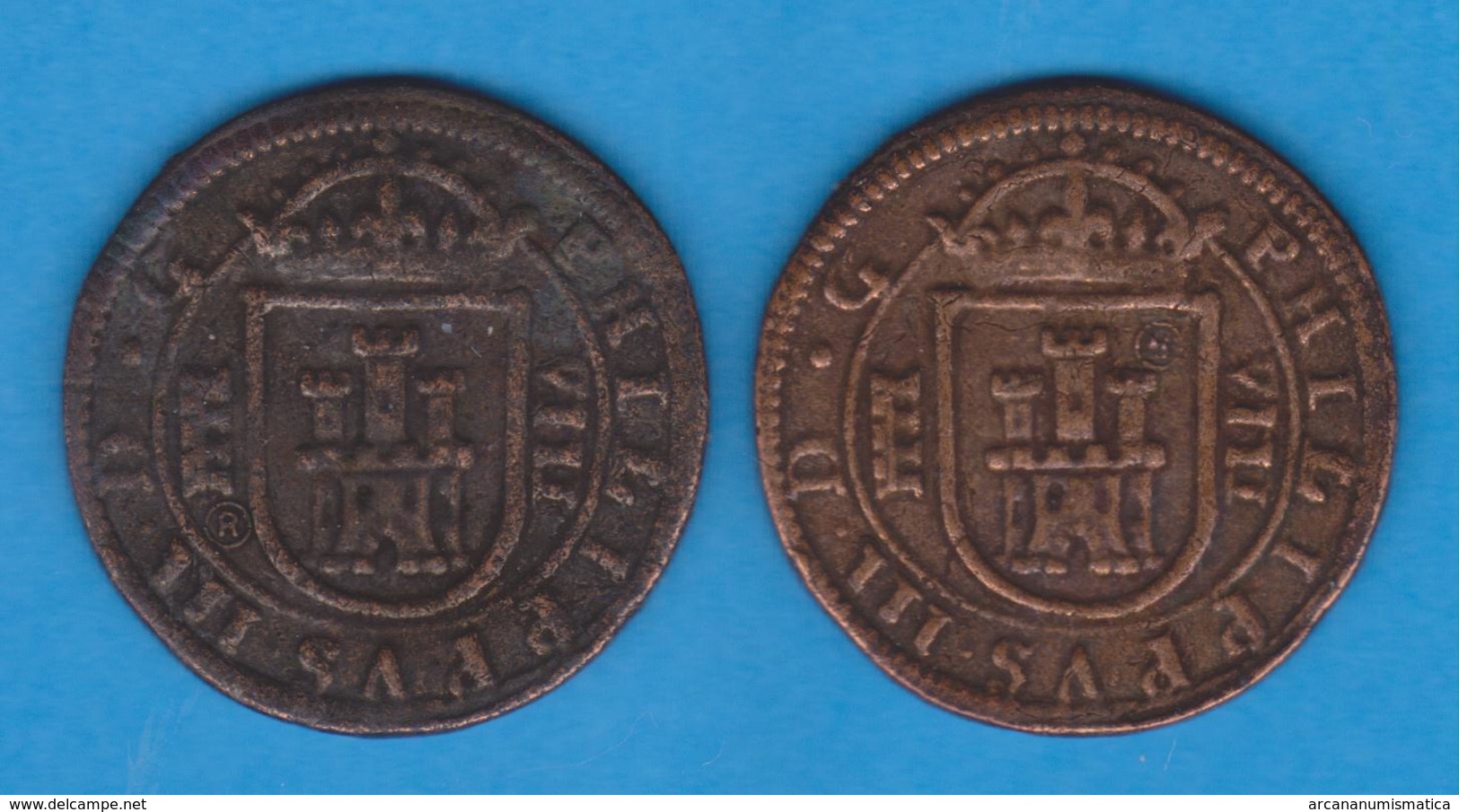 Felipe III (1.598-1.621)  8 MARAVEDIS  1.617  Cobre  Segovia  DL-12.039 - Essays & New Minting