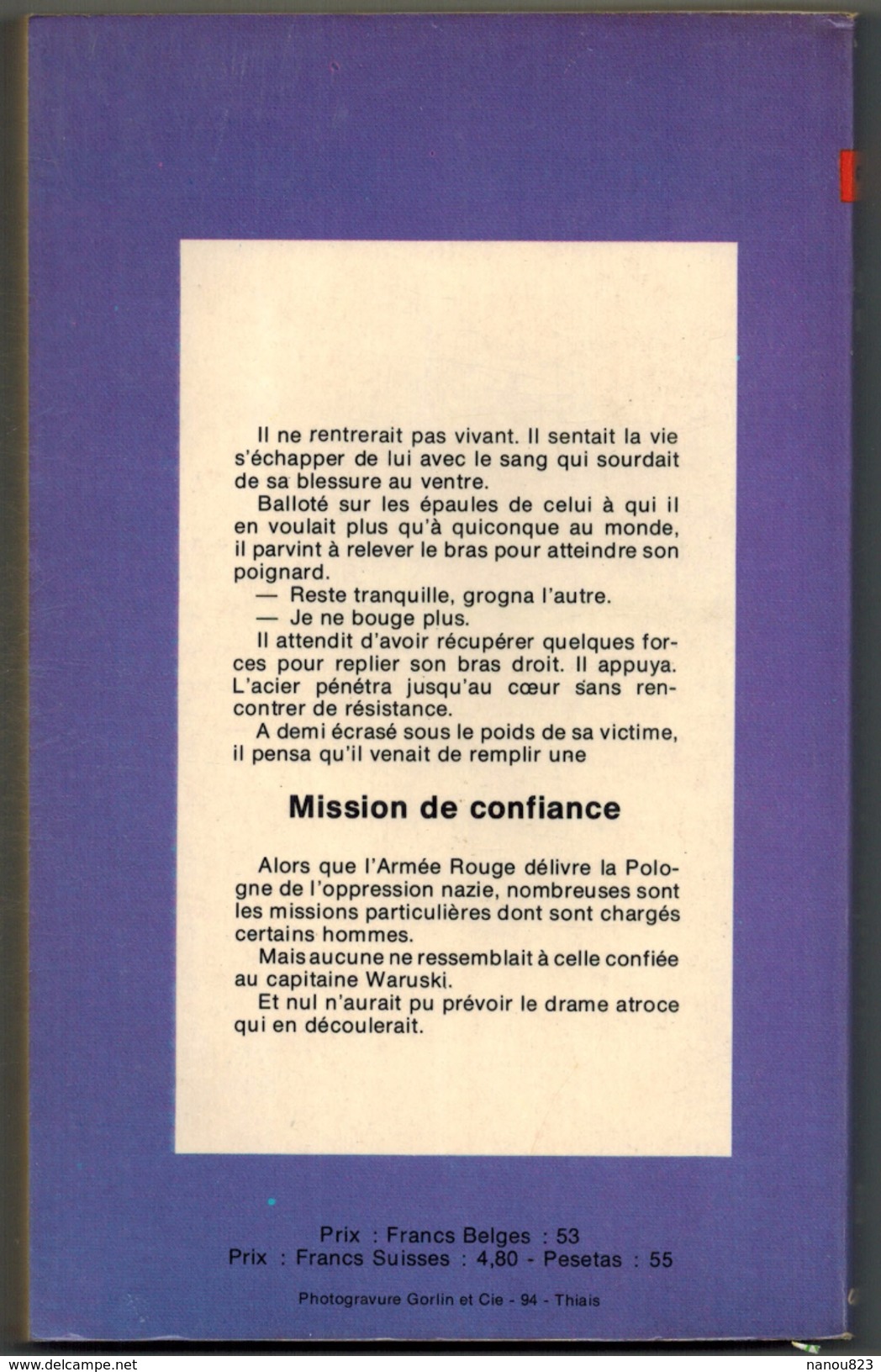 GERFAUT - Guerre - Dimitri STARKOV - Mission De Confiance - N° 230 - 1973 - Gerfaut, Ed. Du