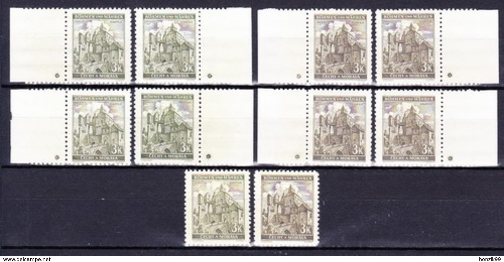 Boheme Et Moravie 1941 Mi 72 (Yv 55), (MNH) **, Vert-olive Et Vert-brun - Neufs