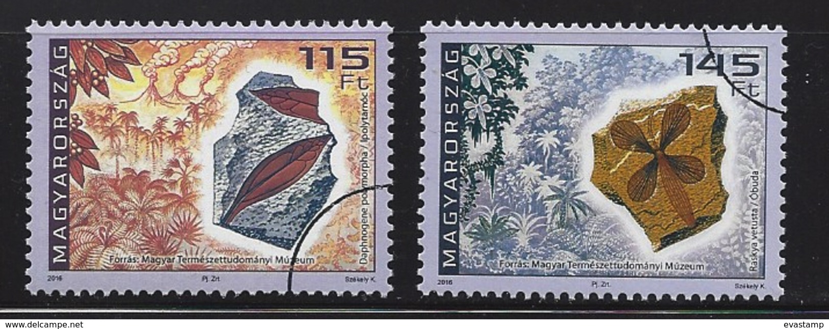 HUNGARY - 2016. SPECIMEN Cpl.Set - Hungary&rsquo;s Geological Treasures / Ipolytarnoc Fossils / Paleontology - Used Stamps