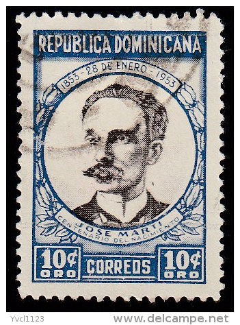 DOMINICAN REPUBLIC - Scott #457 The 100th Anniversary Of The Birth Of Jose Marti (*) / Used Stamp - Dominican Republic