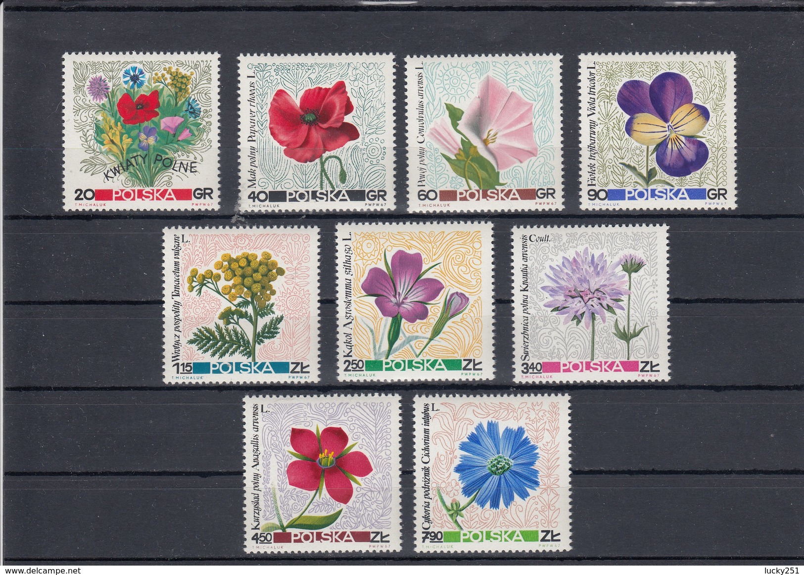 Pologne - Fleurs Diverses - Neufs** - Année 1967 - Y.T. N° 1636/1644 - Unused Stamps