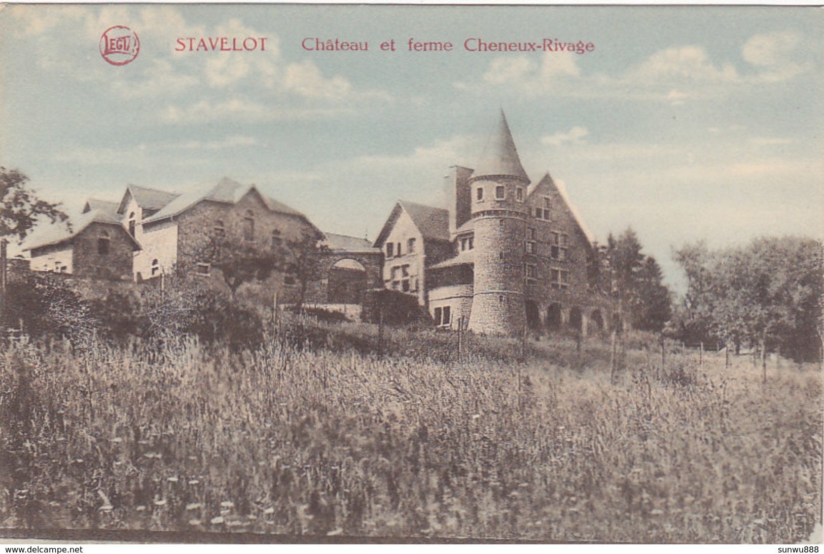 Stavelot - Château Et Ferme Cheneux-Rivage (colorisée, Légia, Edit. Emile Dumont) - Stavelot