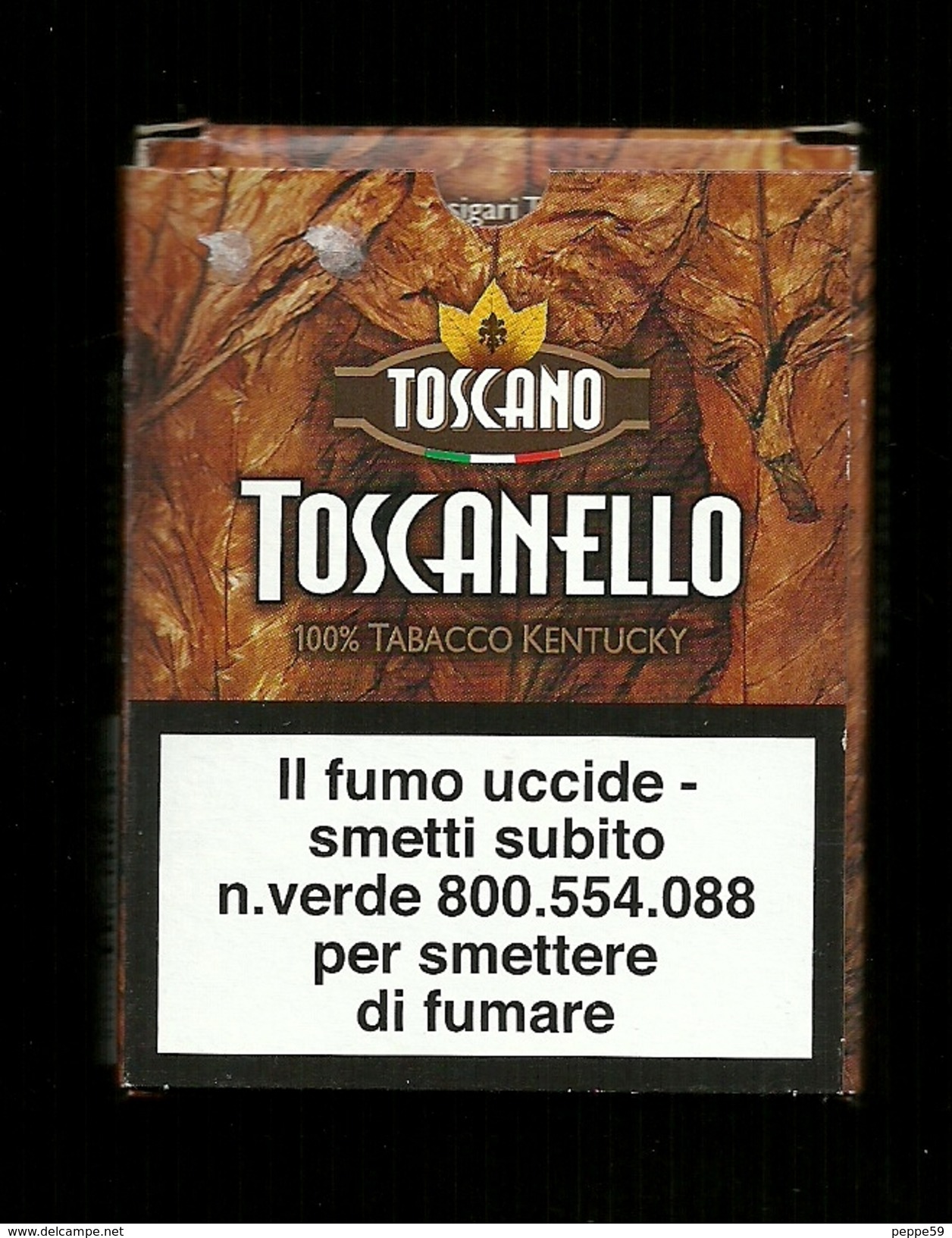 Tabacco Pacchetto Di Sigari Italia - Toscanello Tabacco Kentucky Da 5 Pezzi - Tobacco-Tabac-Tabak-Tabaco - Scatola Di Sigari (vuote)