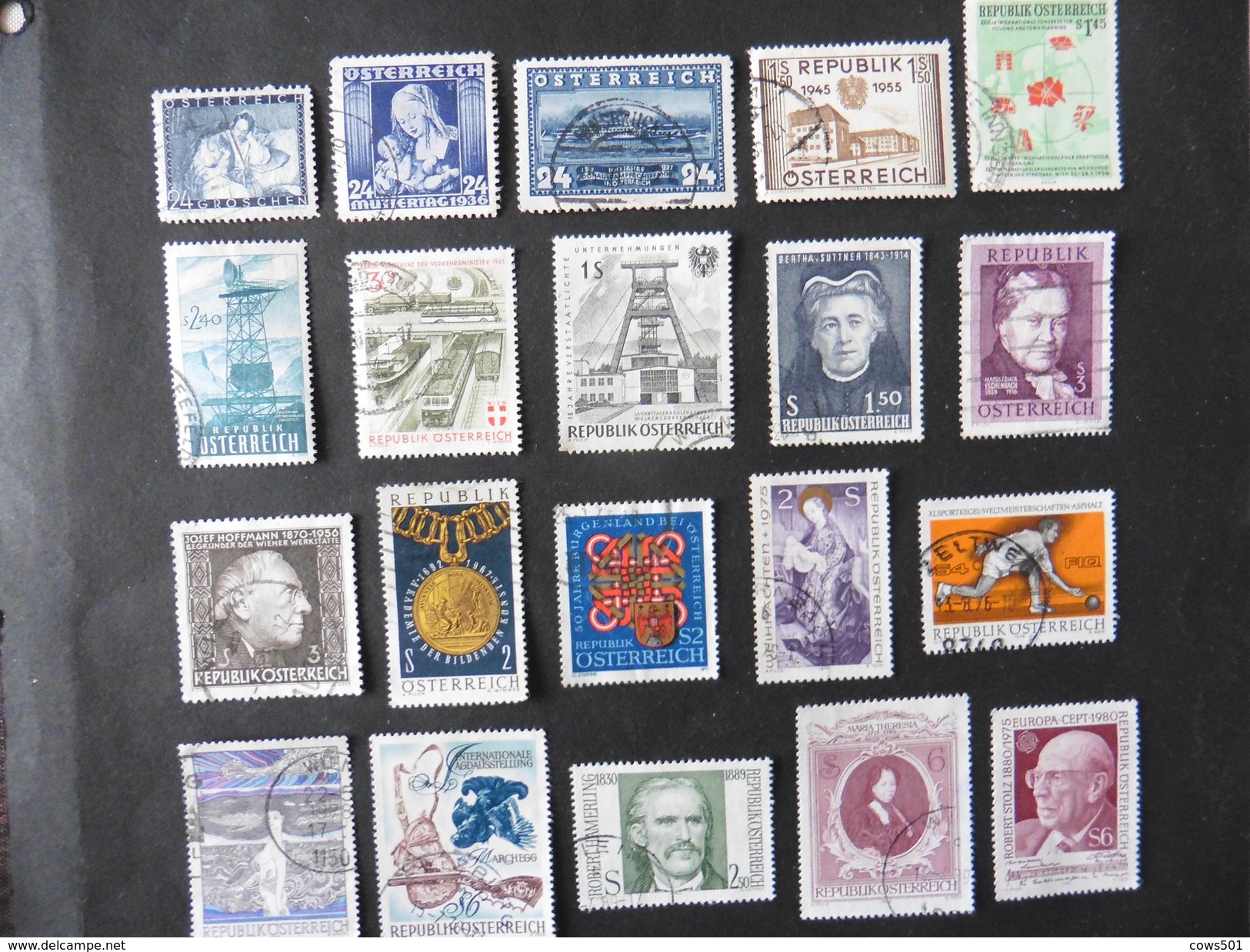 Autriche : 20 Timbres Oblitérés - Collections