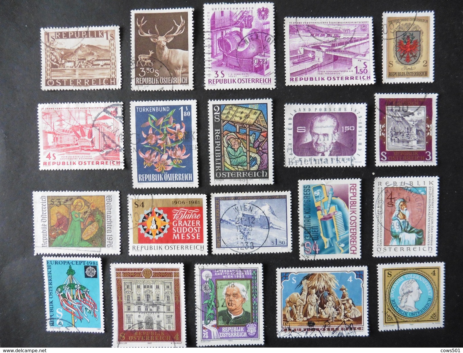 Autriche : 20 Timbres Oblitérés - Collections