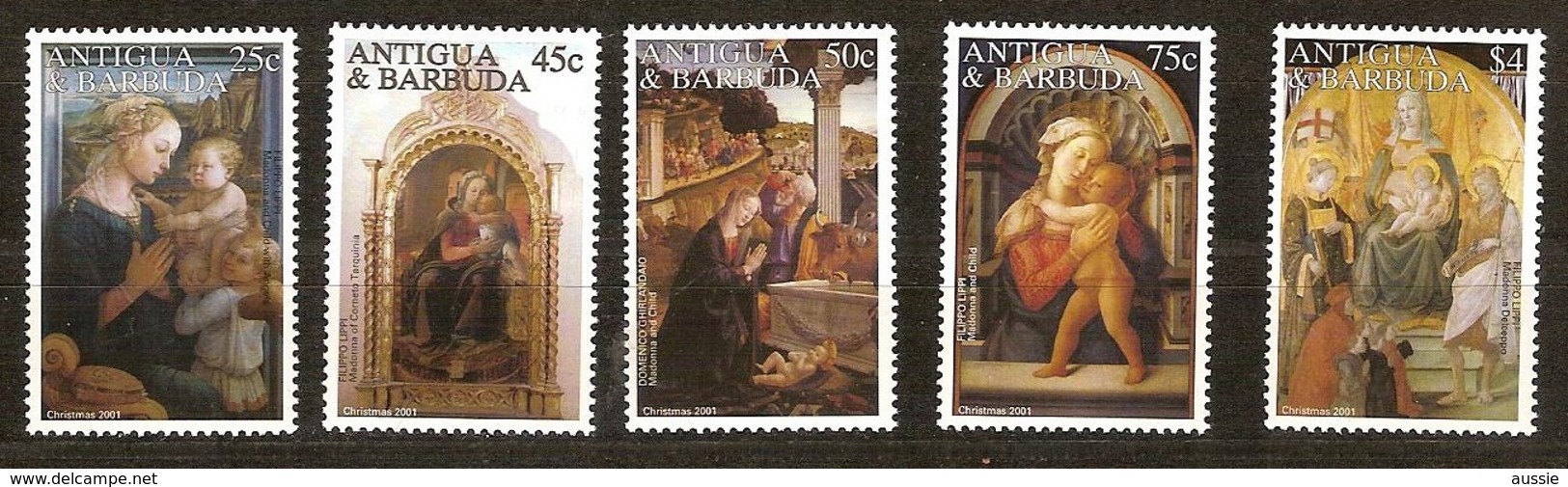 Antigua & Barbuda 2001 Yvertn° 3093-97 *** MNH  Cote 10,50 Euro Noël Kerstmis Christmas - Antigua Et Barbuda (1981-...)