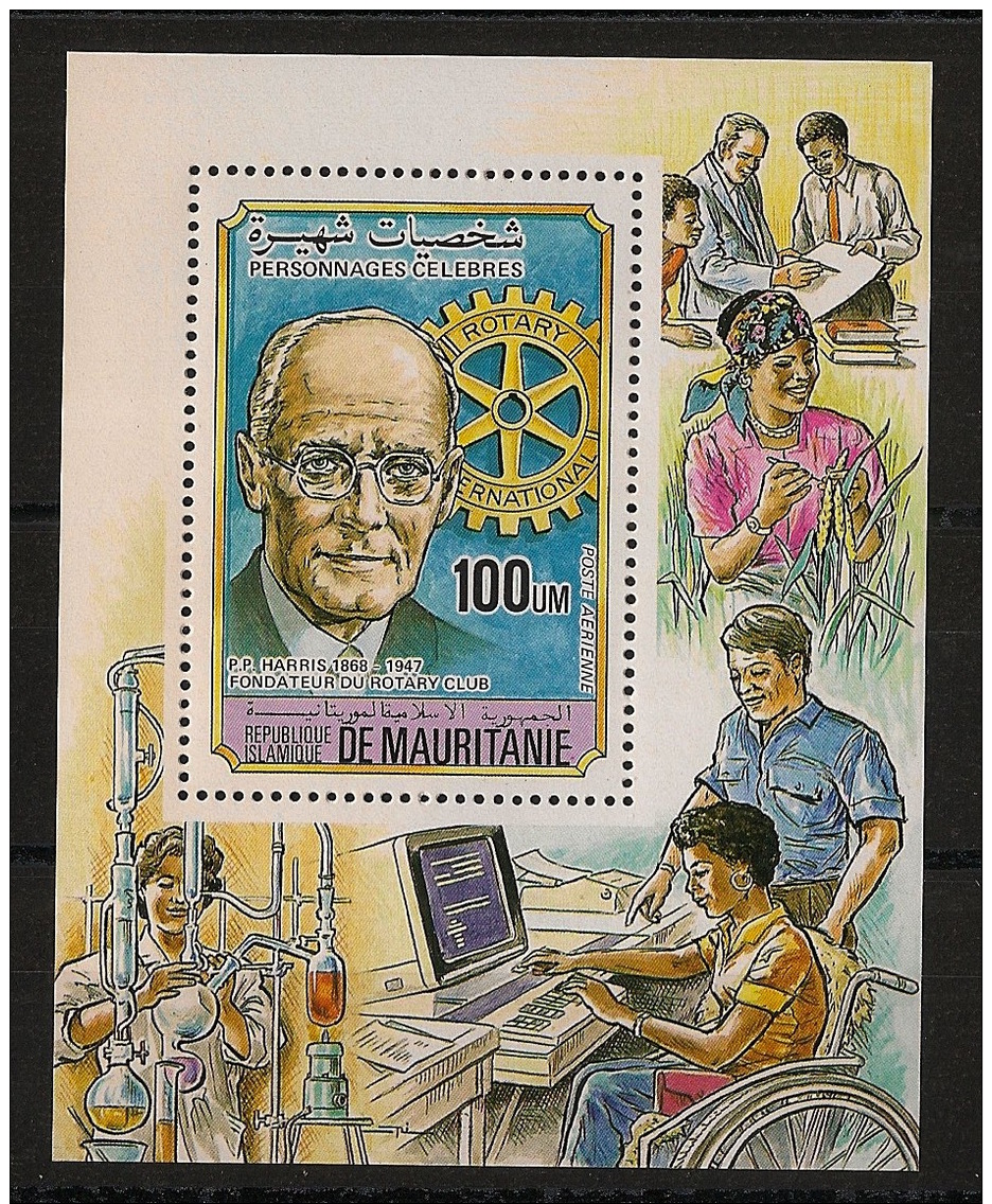 Mauritanie - 1984 - PA N°Yv. 217 En Bloc Spécial - Paul Harris / Rotary - Neuf Luxe ** / MNH / Postfrisch - Rotary, Lions Club