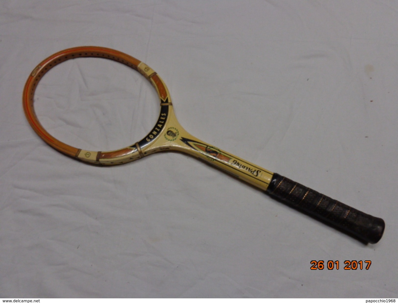 SPALDING GONZALES  RACCHETTA DA TENNIS VINTAGE EPOCA RAQUETTE RACKET - Abbigliamento, Souvenirs & Varie