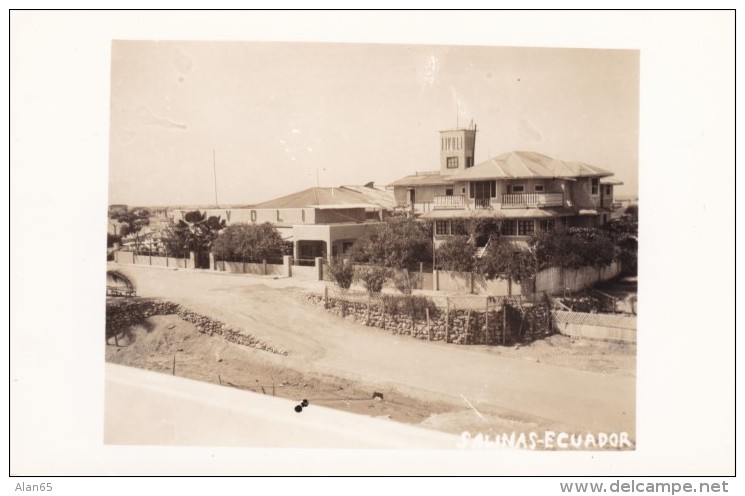 Salinas Ecuador, Hotel(?) Large Building Architecture C1940s Vintage Real Photo Postcard - Ecuador