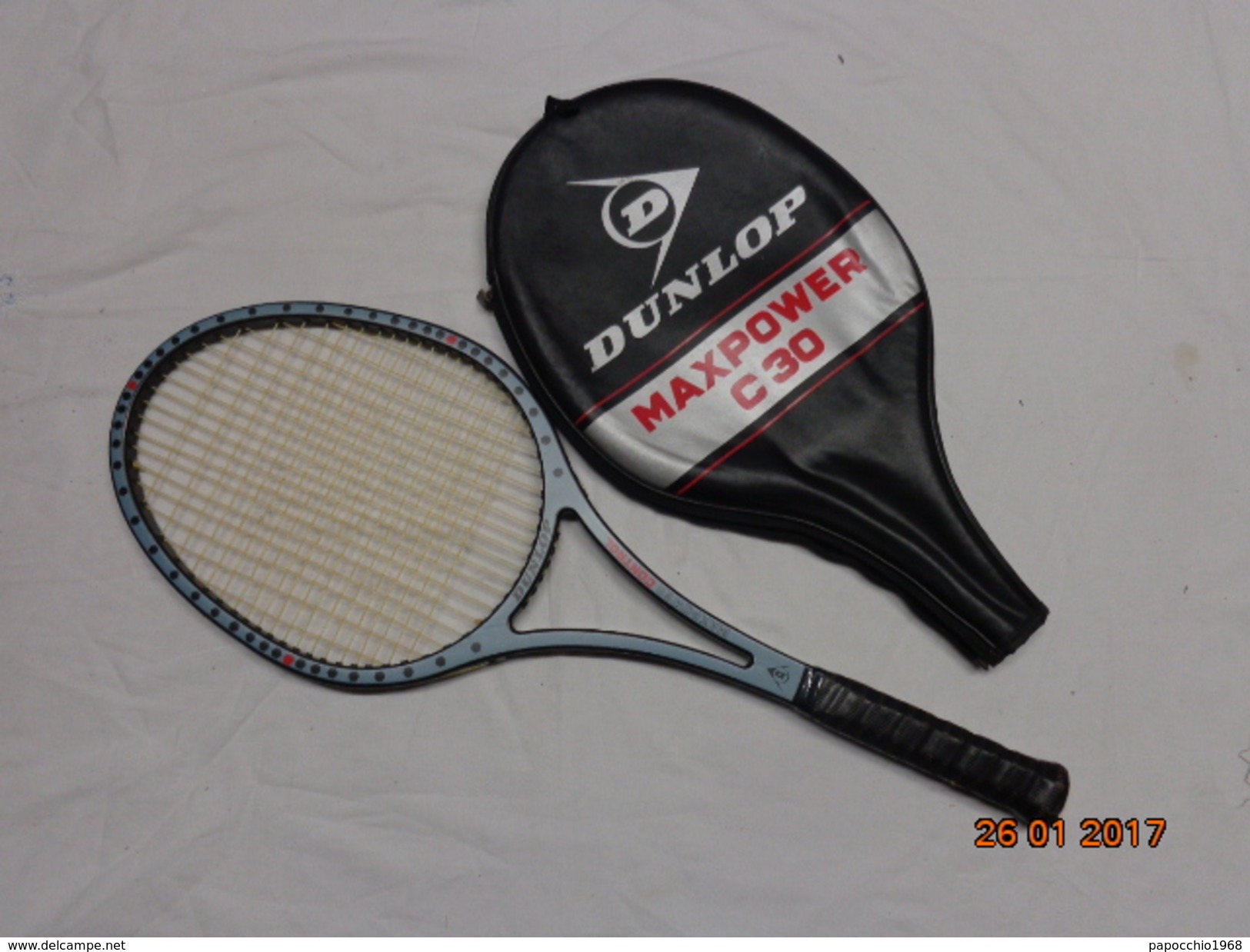 DUNLOP MAXPOWER  RACCHETTA DA TENNIS VINTAGE EPOCA RAQUETTE RACKET - Habillement, Souvenirs & Autres